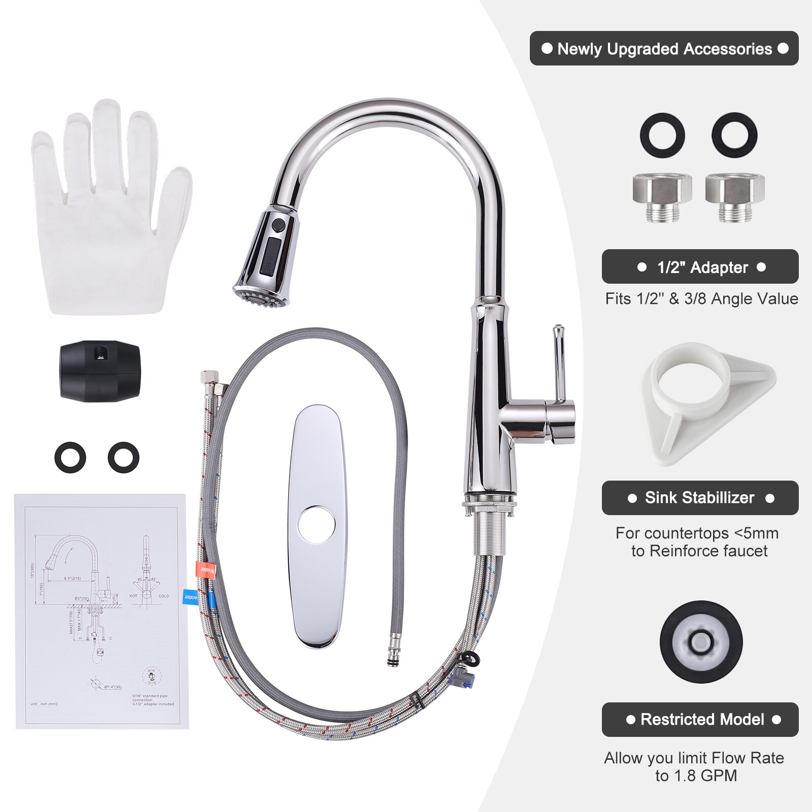 WOWOW 2310700C-LW Kitchen-Faucets - View #9