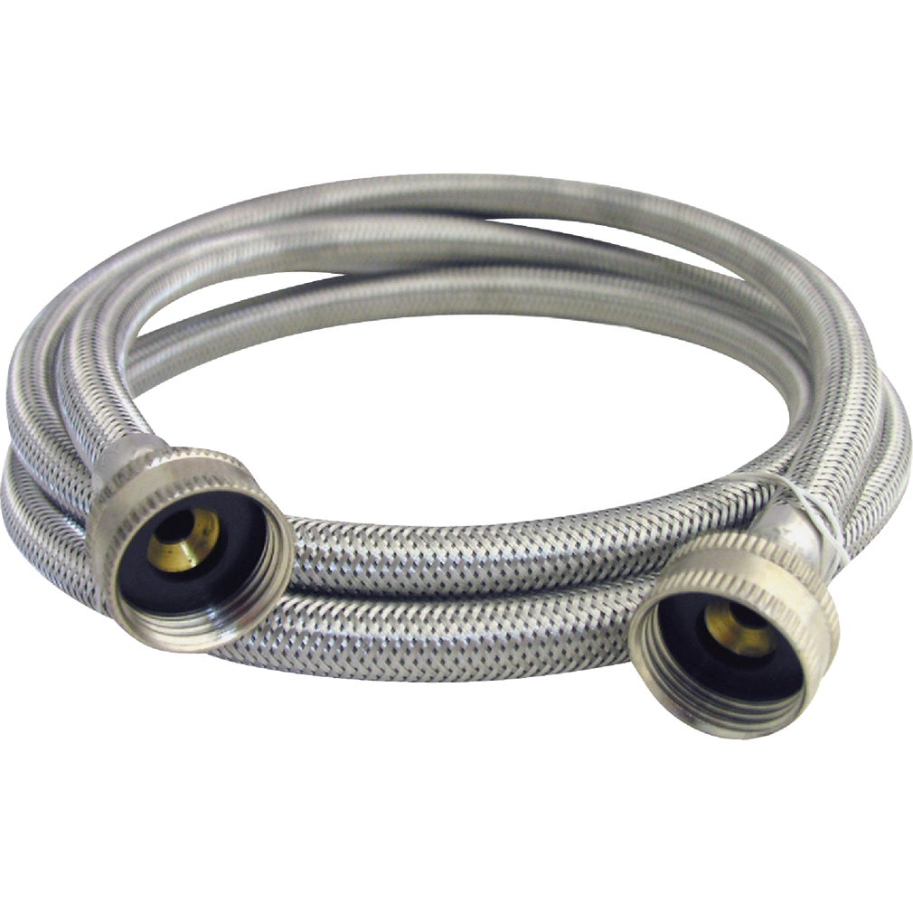 LASCO  16-1804 3/4-Inch FHT x FHT 4 ft Stainless Steel Washing Machine Hose Connector