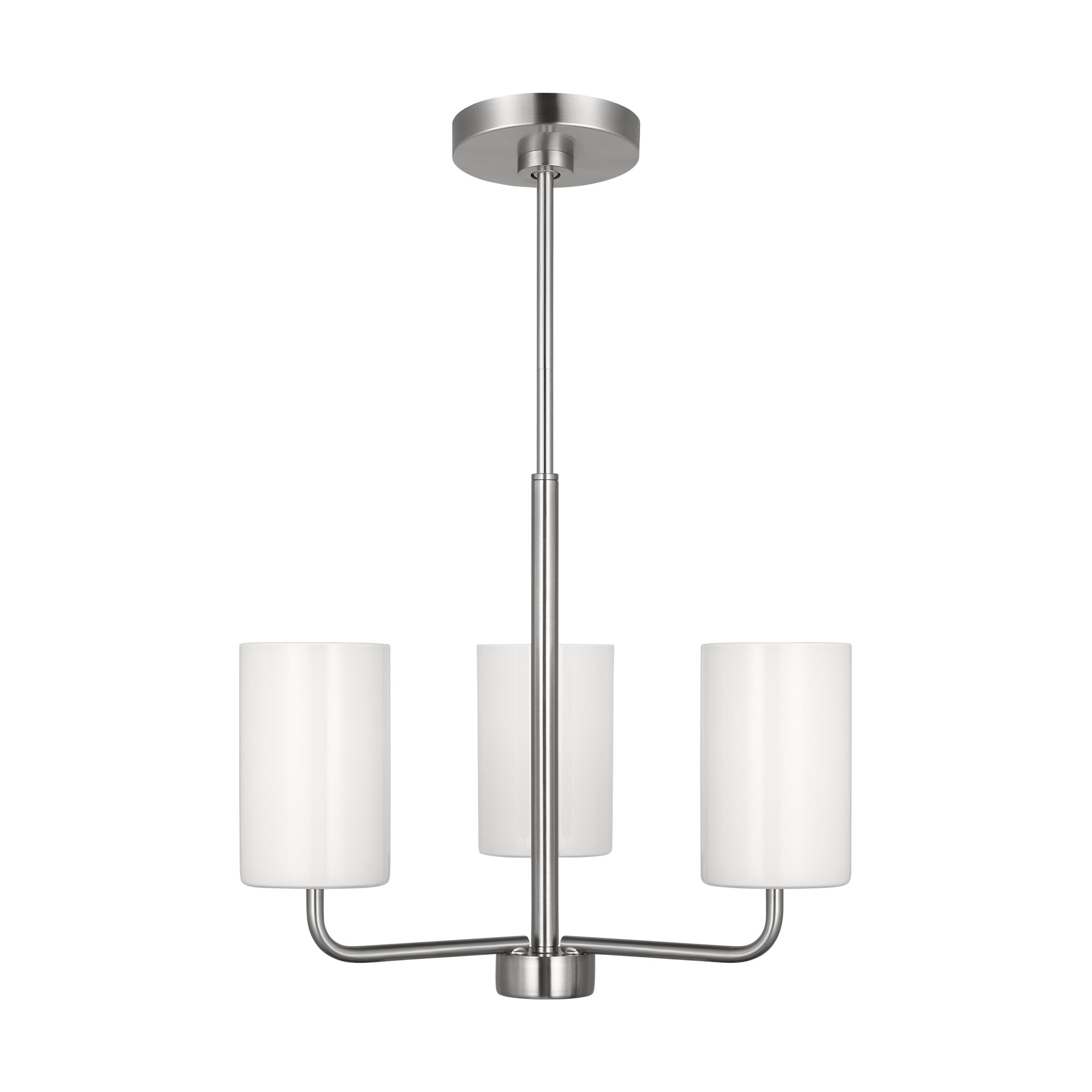 Generation Lighting GLC1003BS Rhett 3 -Light Brushed Gray Modern/contemporary For Use in Dining Rooms, Foyers, Living Rooms Chandelier