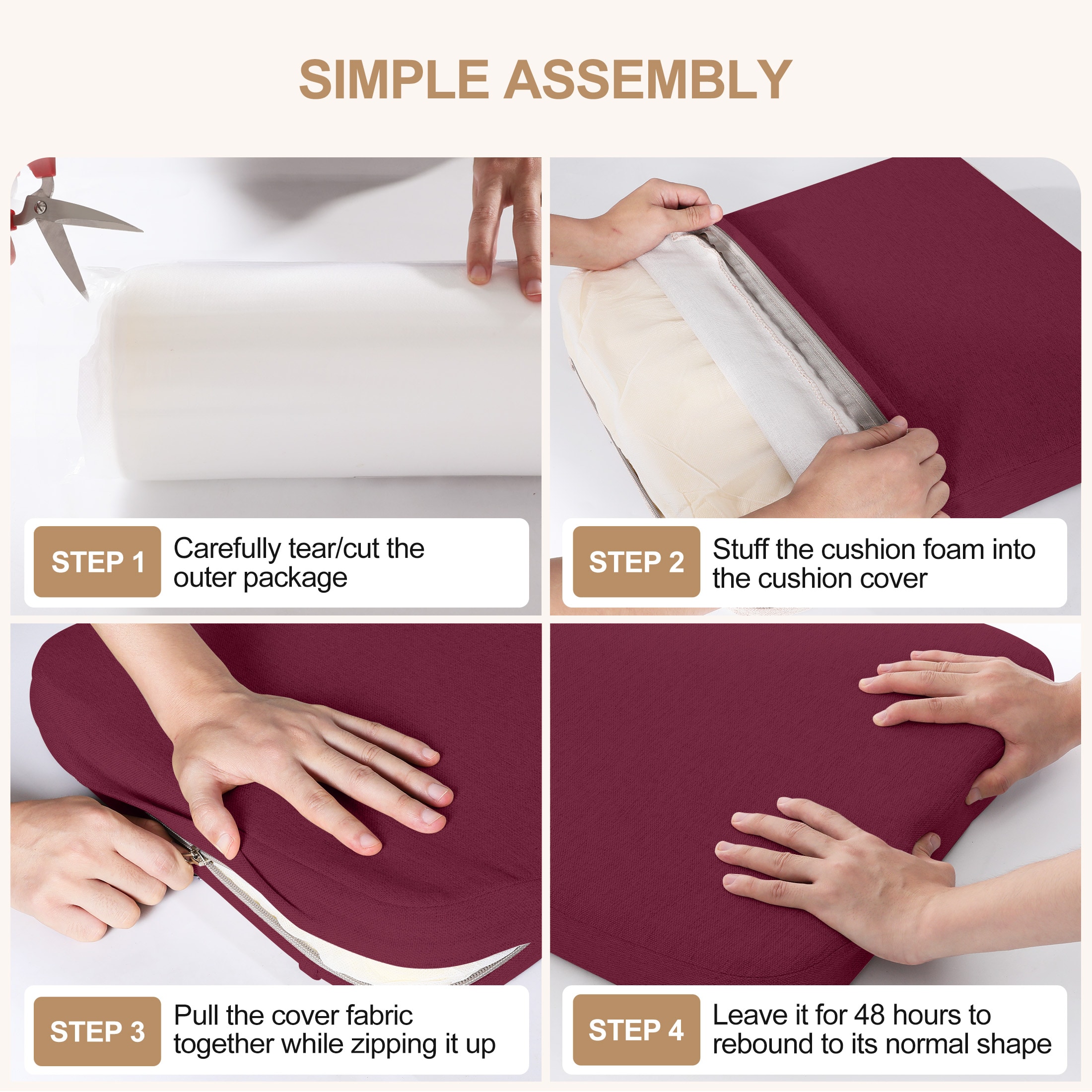 AAAAAcessories LS-DCCLS-JIUHONG-4P Indoor-Chair-Cushions - View #9