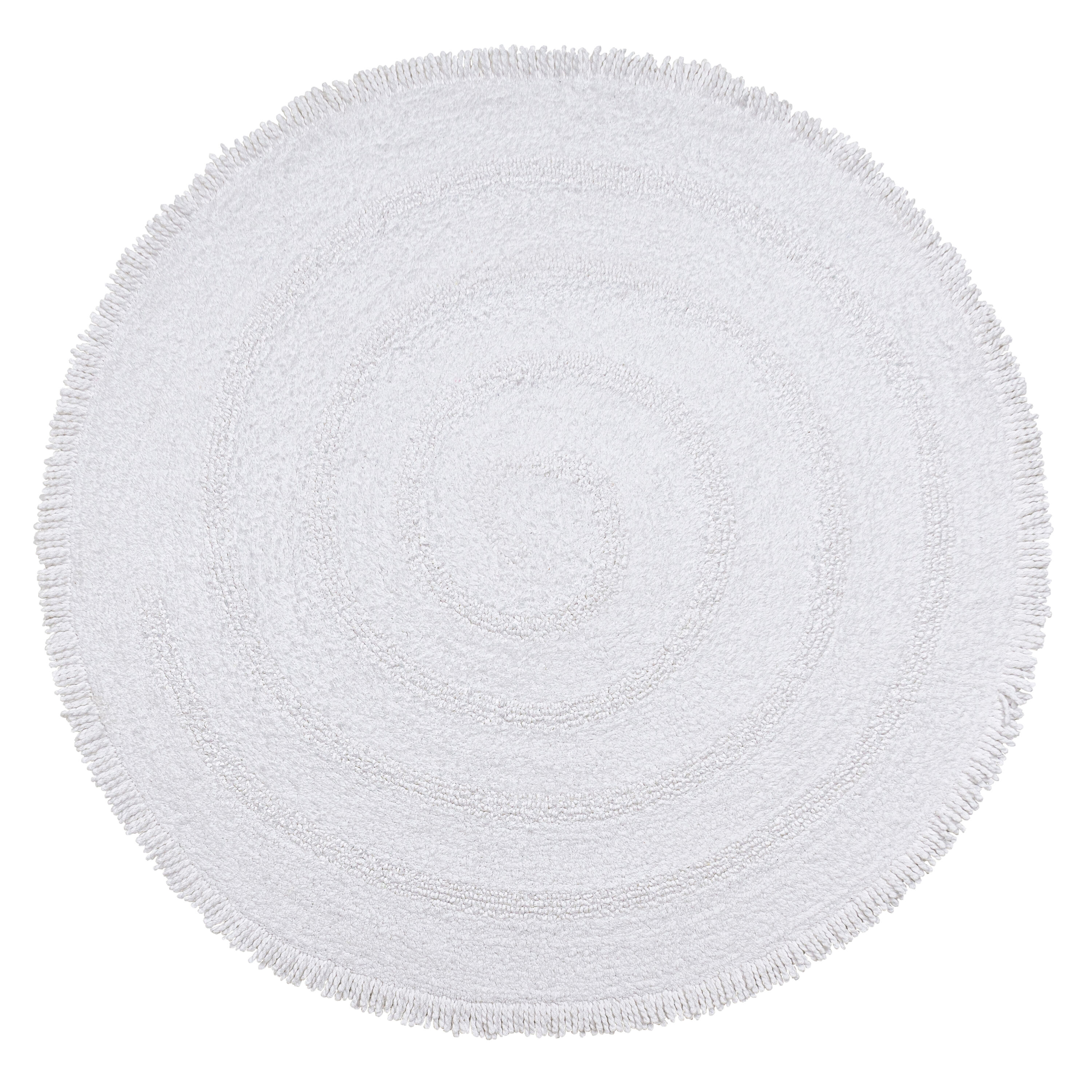 MH LONDON MH-BR-1105 Windsor 36-Inches x 36-Inches White Cotton Bath rug