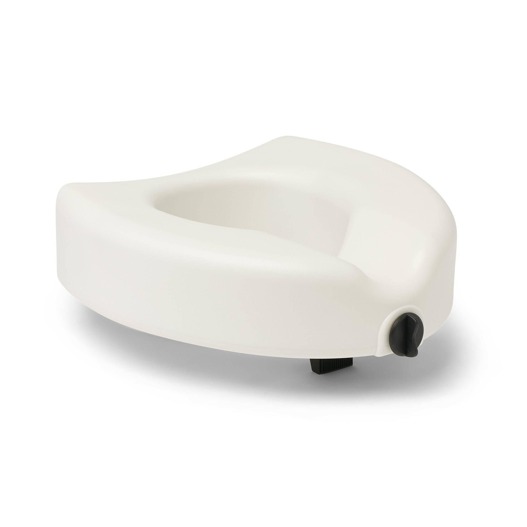 Medline 5 inch Elevated Locking Toilet Seat Without Arms, White, Microban Treated | G4-111MX1