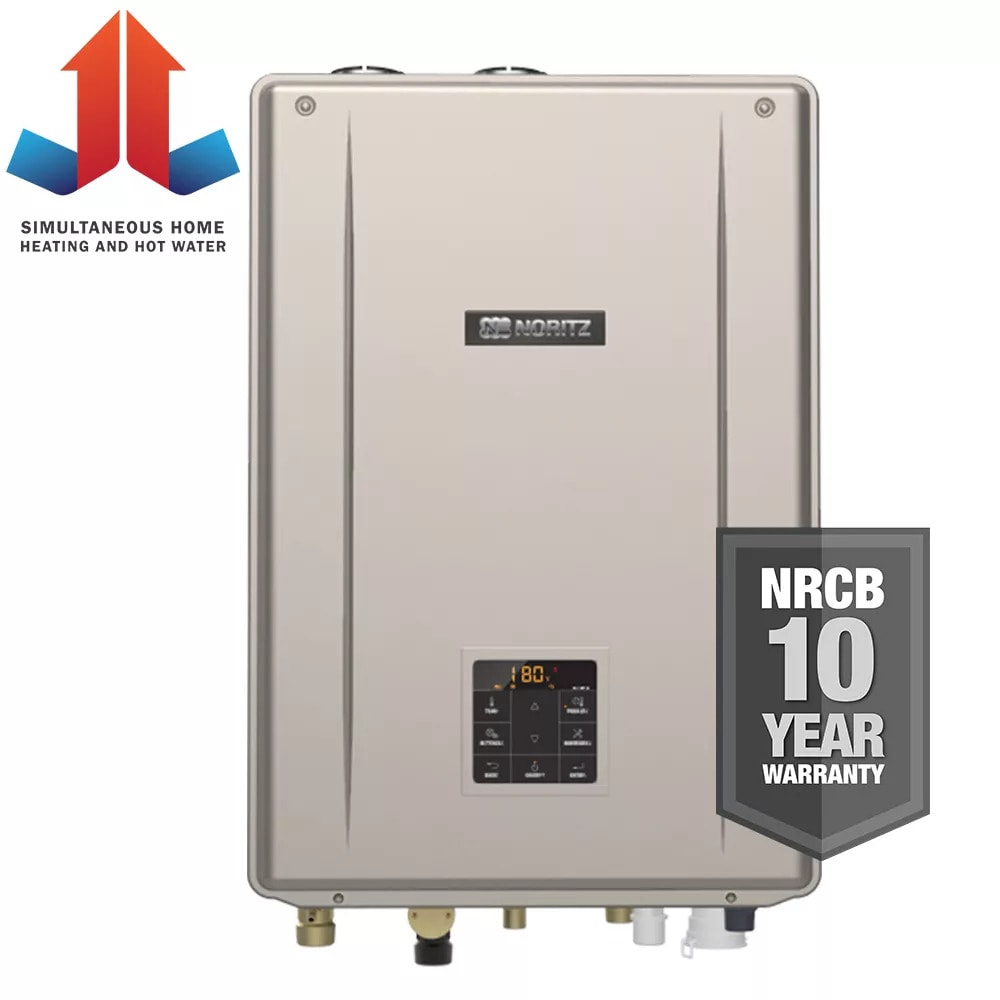 9.8-GPM 180000-BTU Indoor/Outdoor Natural Gas Tankless Water Heater Stainless Steel | - Noritz GHQ-C2801WX-FF US NG