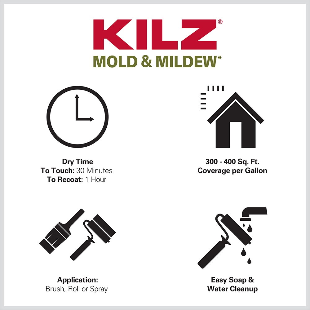 KILZ® MOLD & MILDEW Interior & Exterior Aerosol Primer