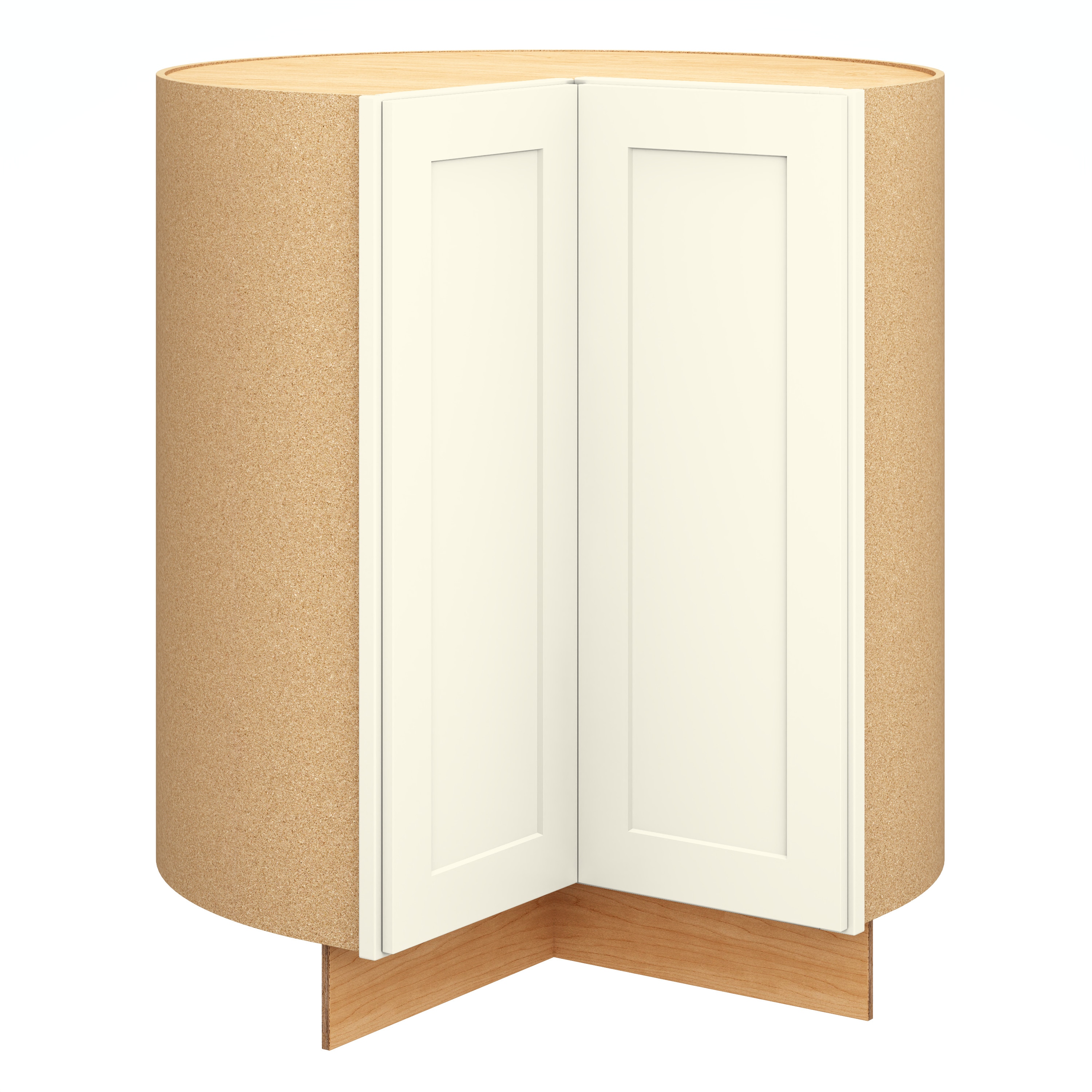 Diamond Express 61B-BLS36R Jamestown 36-in W x 34.5-in H x 24-in D Steam Lazy susan Corner base Fully assembled Plywood Cabinet (Recessed Panel Shaker)