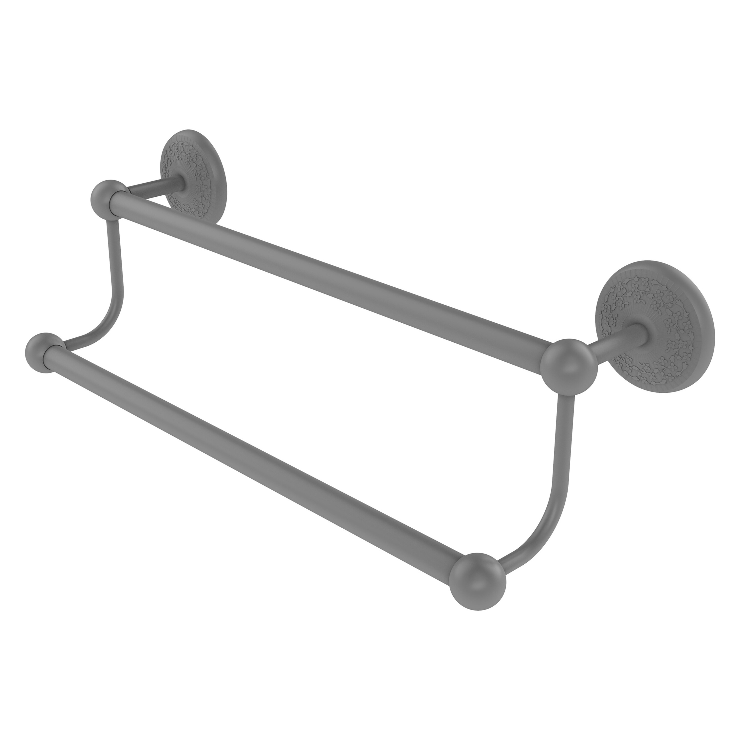 Allied Brass PMC-72/24-GYM Prestige Monte Carlo 24-in double Matte Gray Wall mount Double Towel Bar
