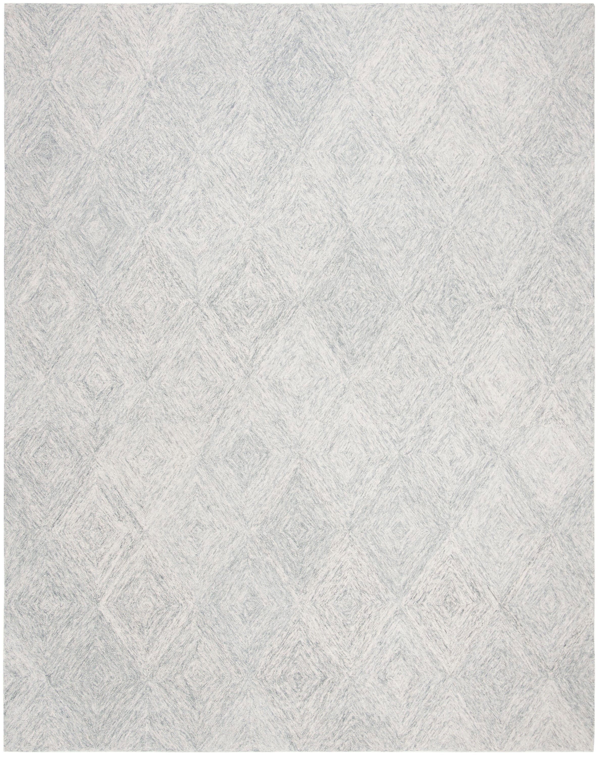Gray Abstract Handmade Tufted Wool 9' x 12' Area Rug