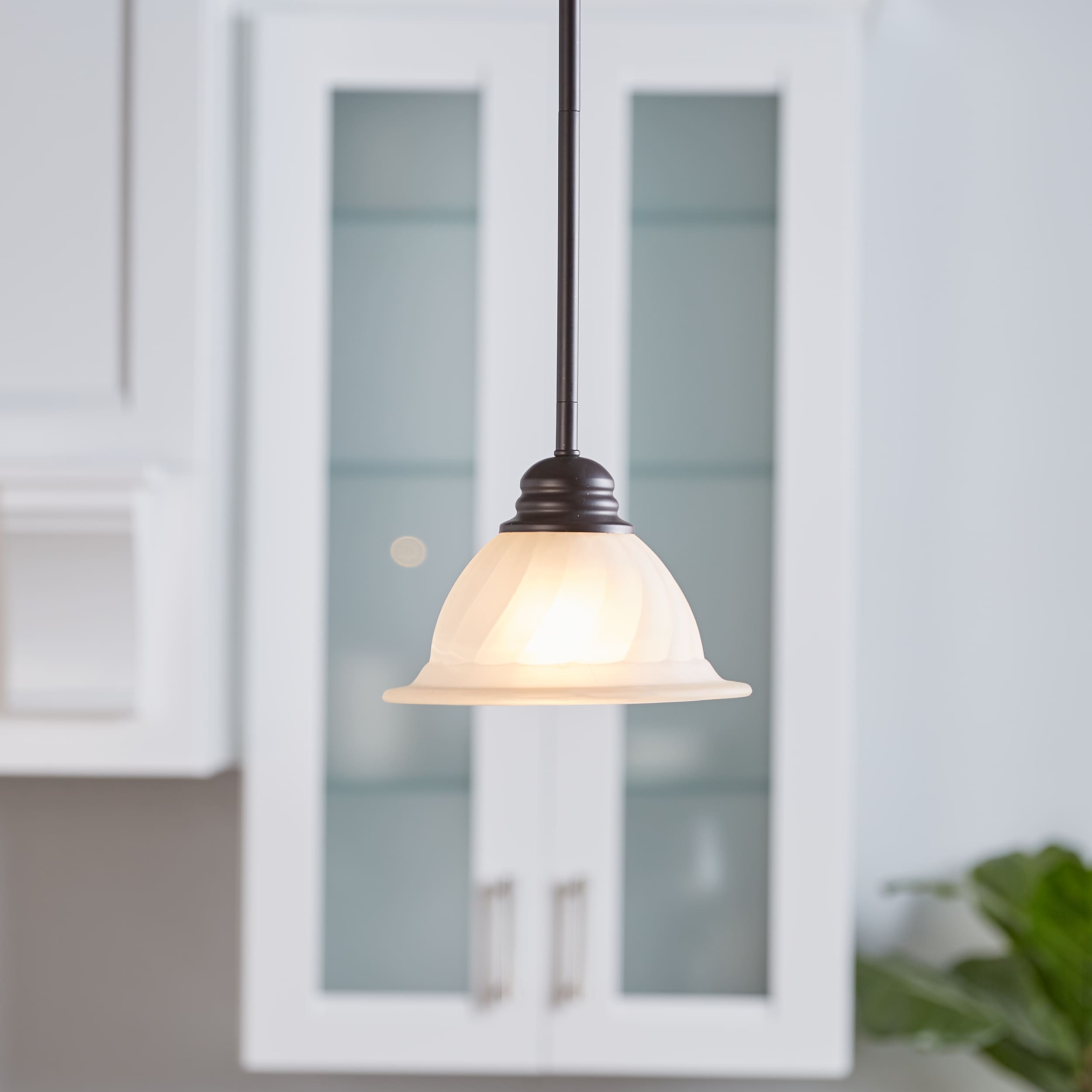 Marin 7" Oil Rubbed Bronze Glass Mini Pendant Light