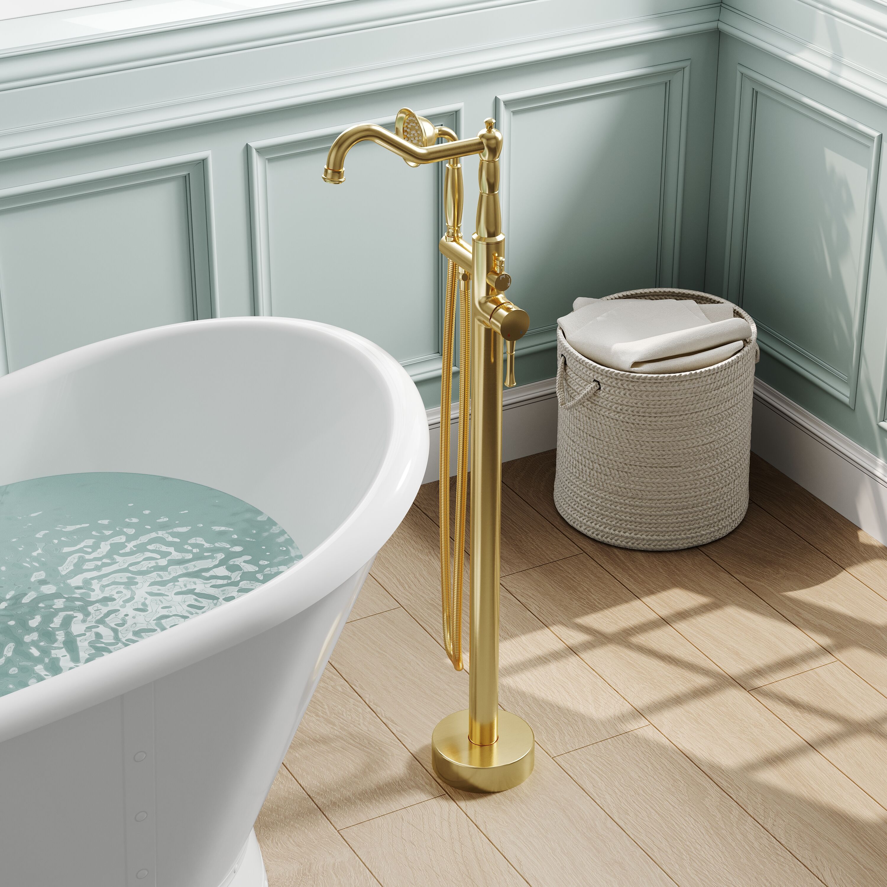 WELLFOR GGZP-153397BN Roman-Tub-Faucets - View #2