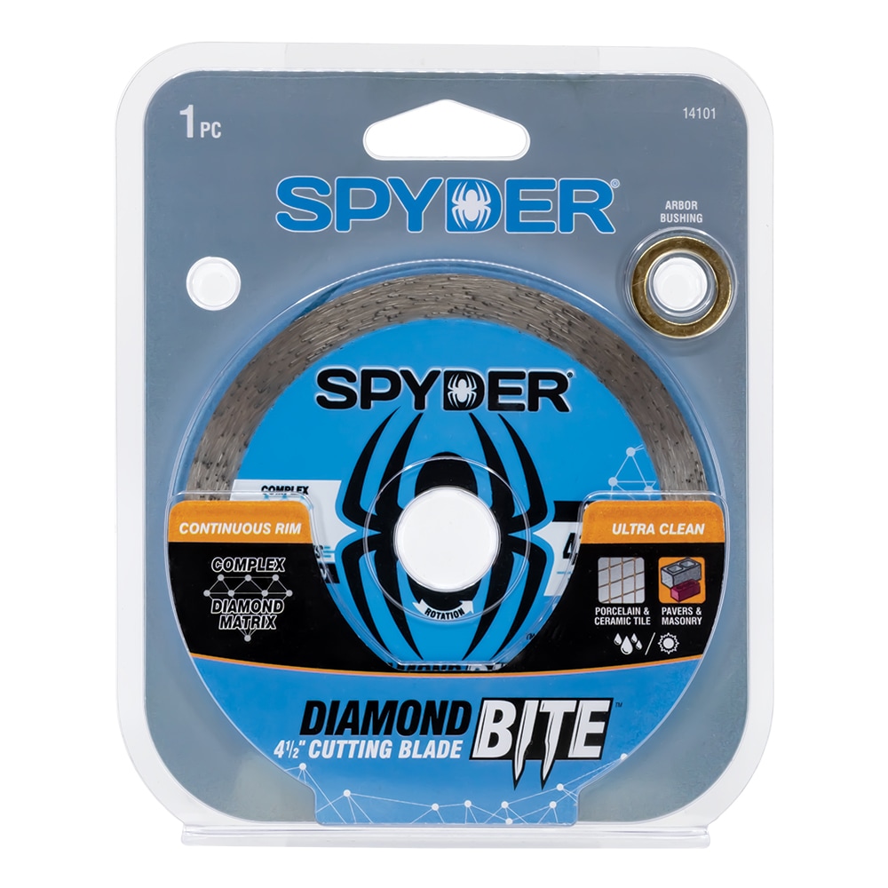 Spyder diamond bite 4 1 2 in wet dry continuous rim diamond saw blade