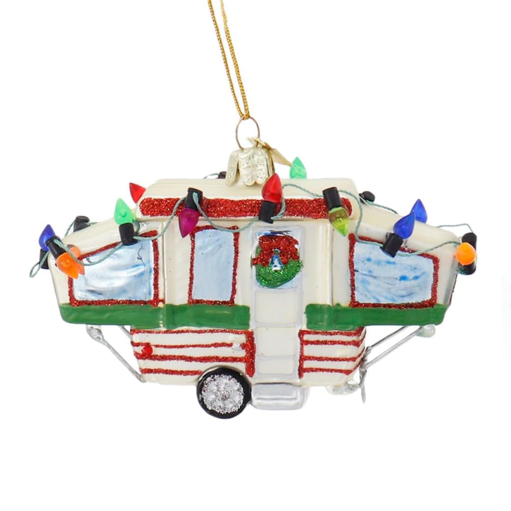Kurt S. Adler 086131634284 Kurt Adler Glass Ornament For Christmas Tree - Noble Gems Pop-Up Camper