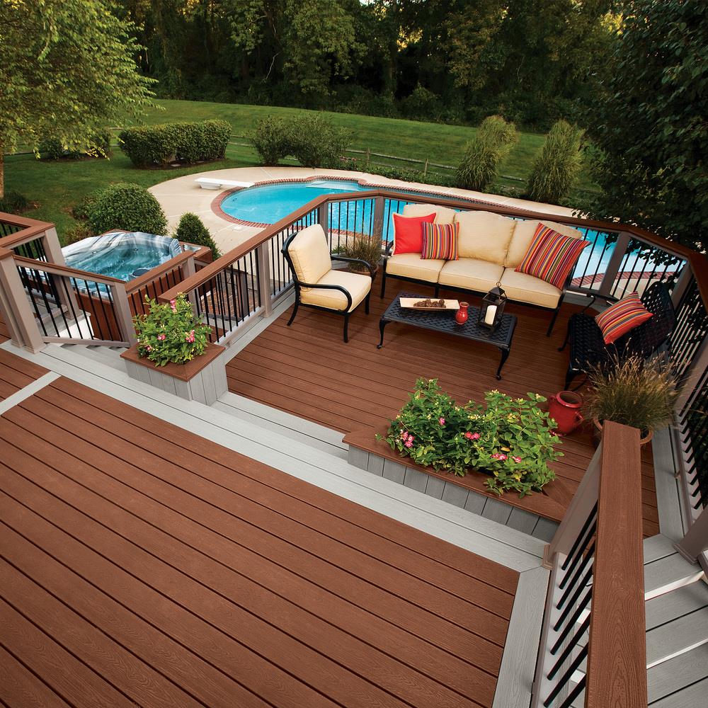 Trex Transcend Fire Pit Square Composite Deck Board in the Composite ...