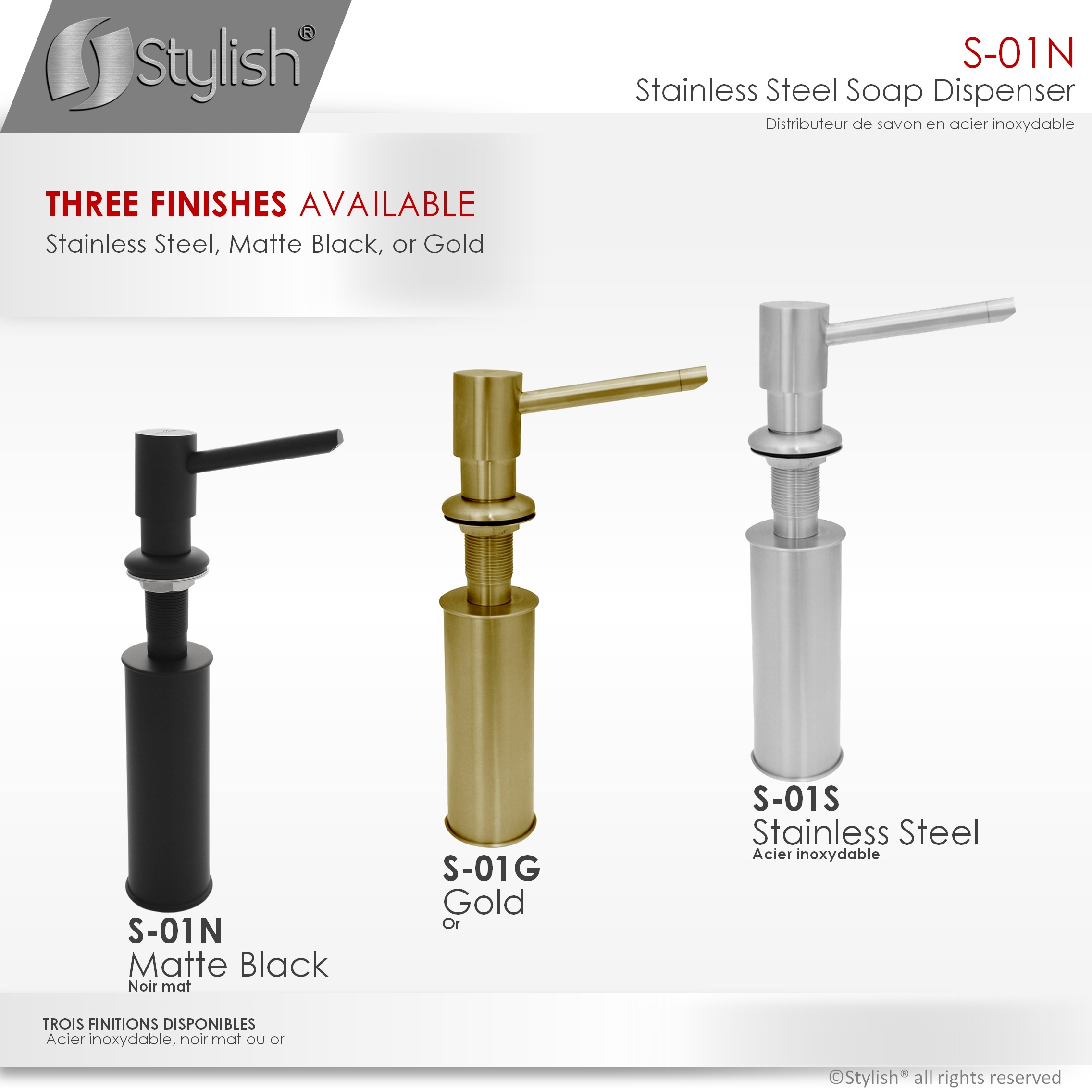 Stylish S-01N Soap-Lotion-Dispensers - View #6