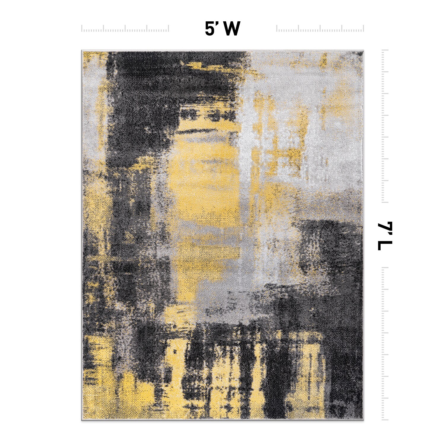 World Rug Gallery 939YELLOW5X7 rugs - View #3