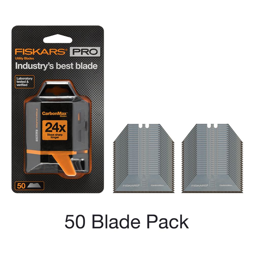 Fiskars PRO Carbon Steel Utility Razor Blade(50-Pack) in the Replacement  Utility Blades department at