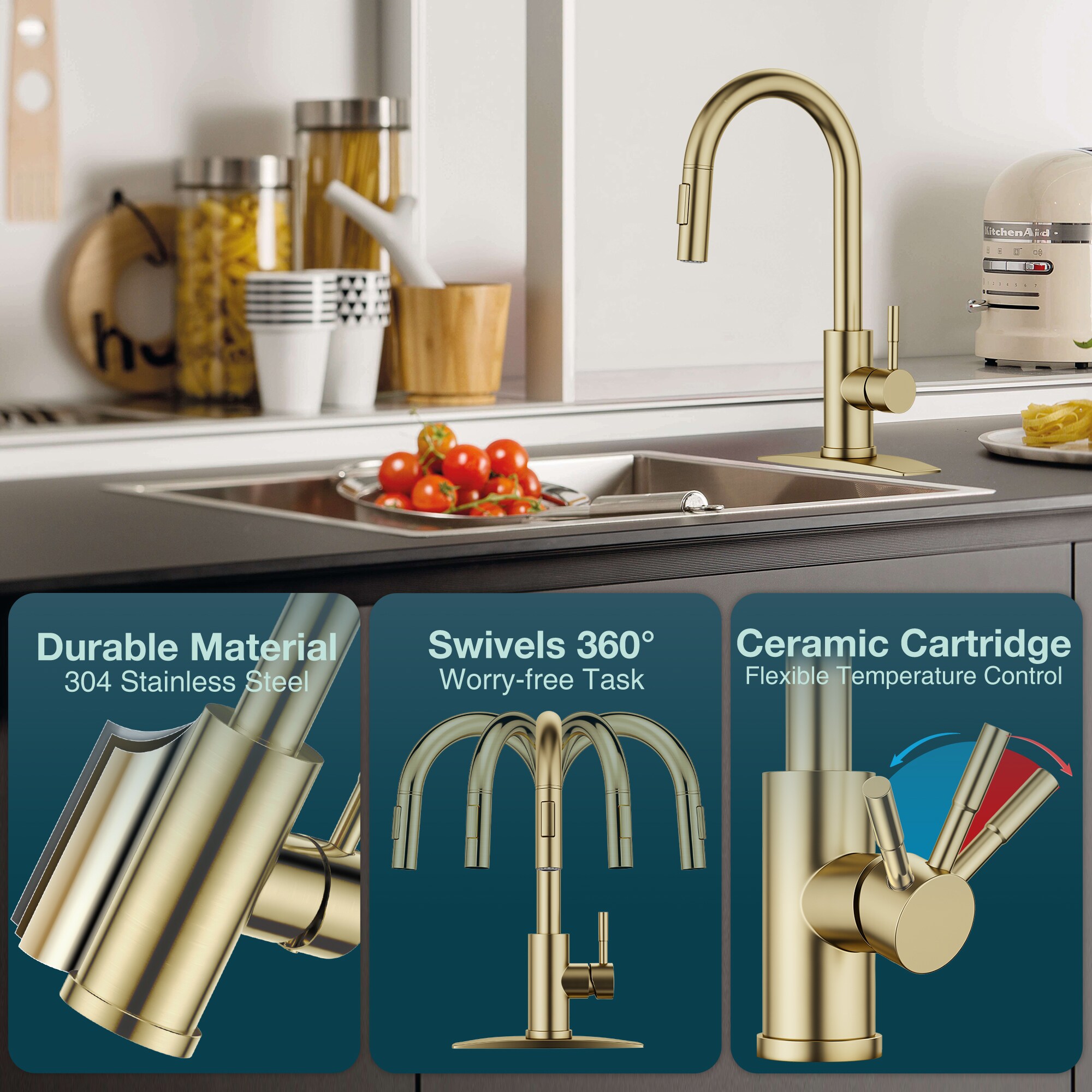 FORIOUS LL43000G Kitchen-Faucets - View #8
