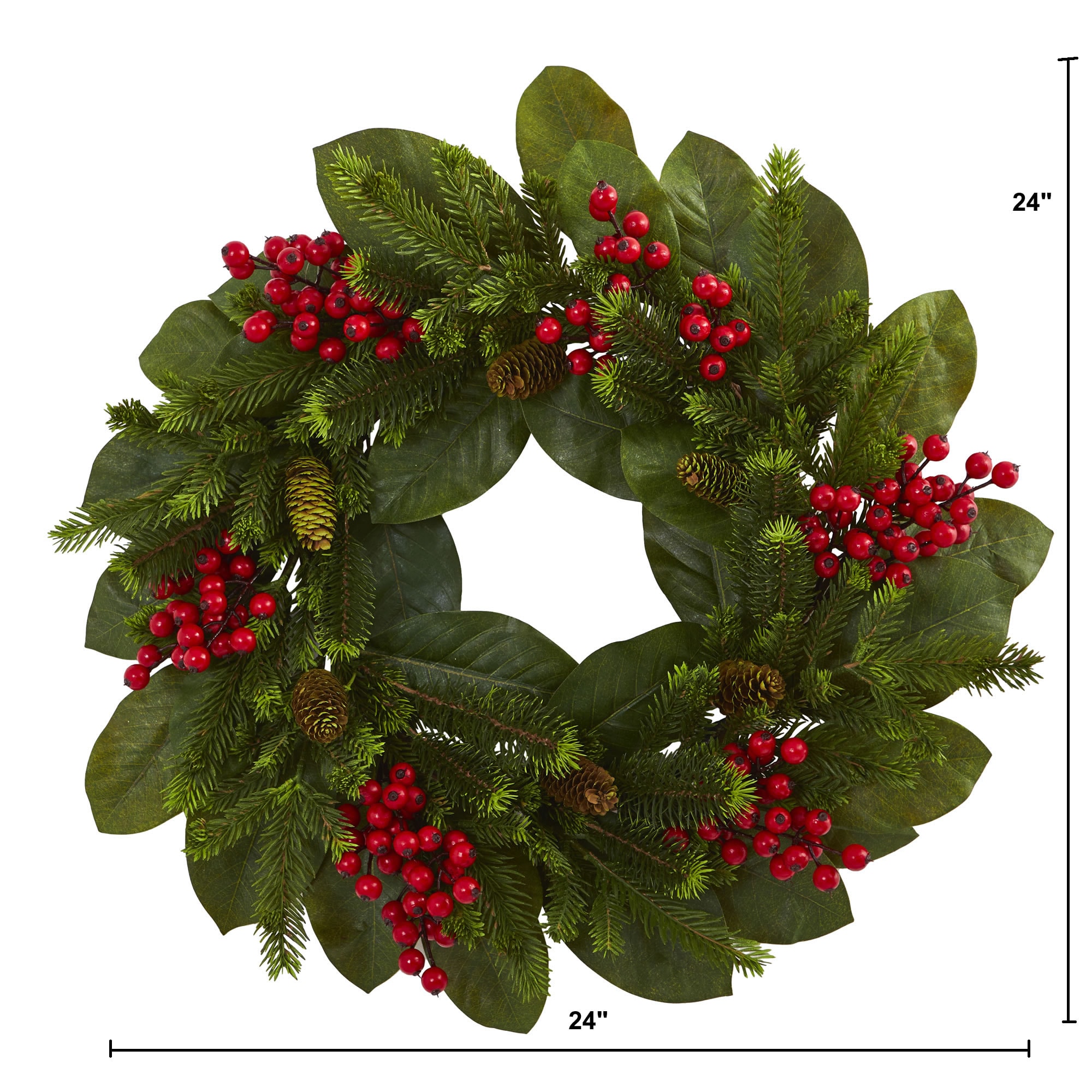 Nearly Natural 4264 Artificial-Christmas-Wreaths - View #3