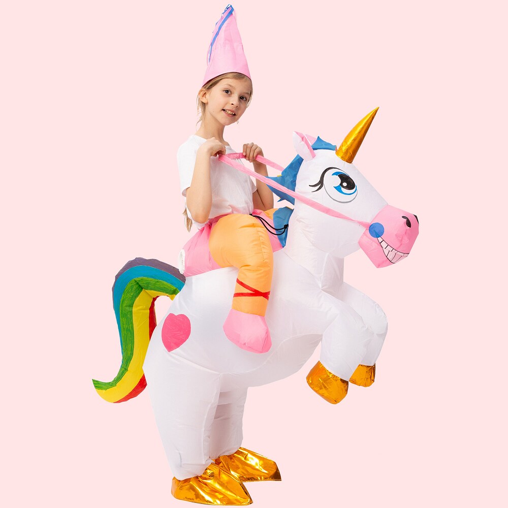 Joyfy 20023-M Kids Ride-on Unicorn Halloween Inflatable Costume