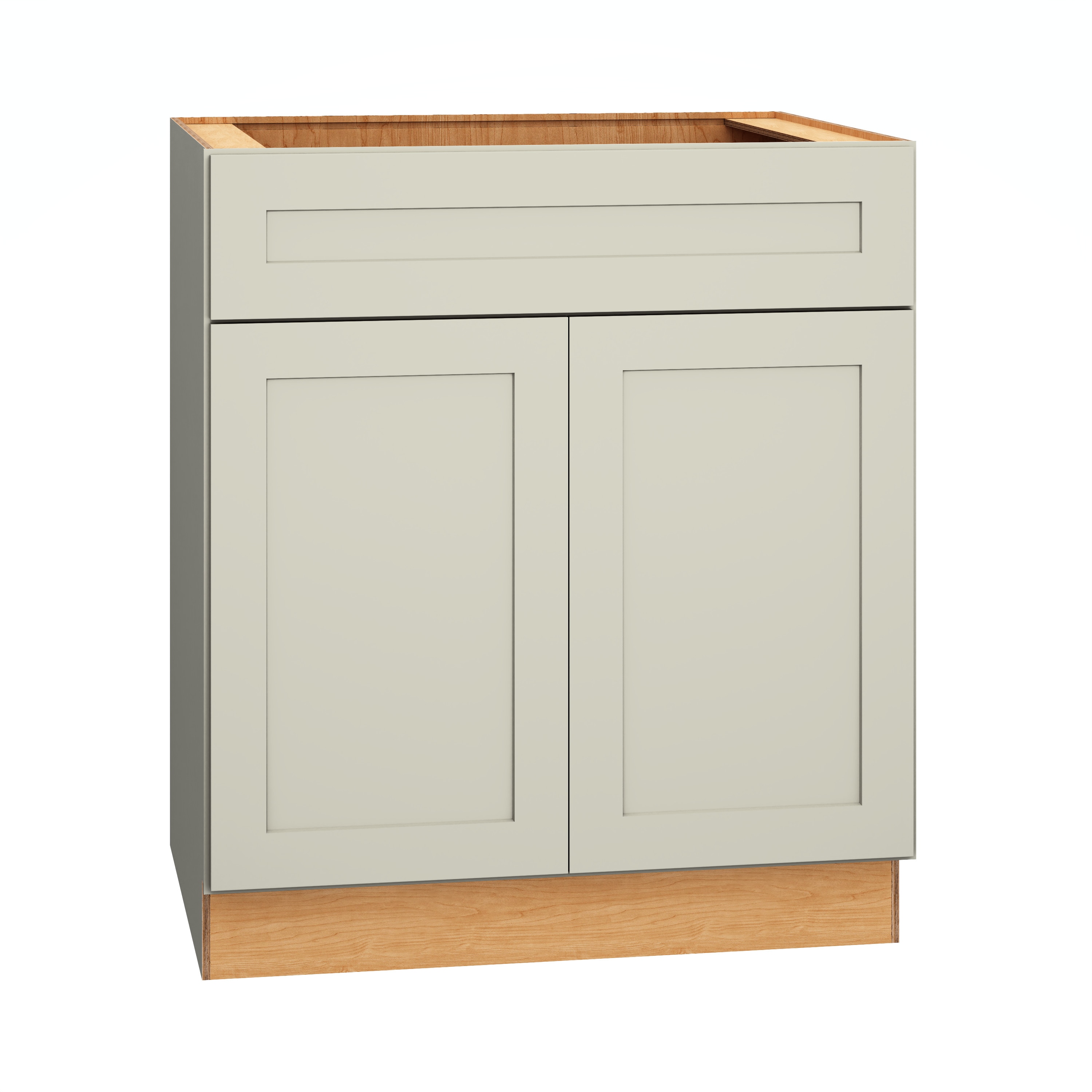 Diamond Express 61D-SB30 Jamestown 30-in W x 34.5-in H x 24-in D Icy Avalanche Sink Base Fully assembled Plywood Cabinet (Recessed Panel Shaker)