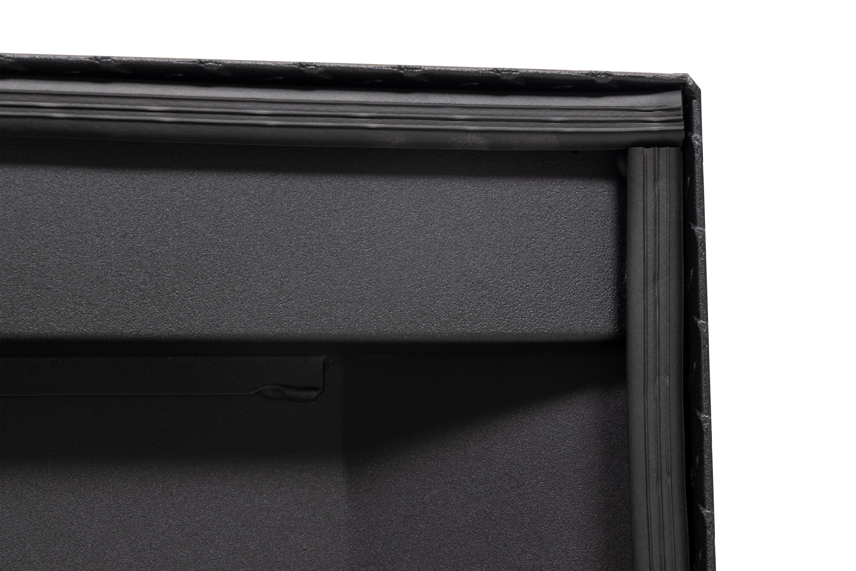 Weather Guard Side Mount Tool Box Textured Matte Black Aluminum 56X17X —  Elite Truck