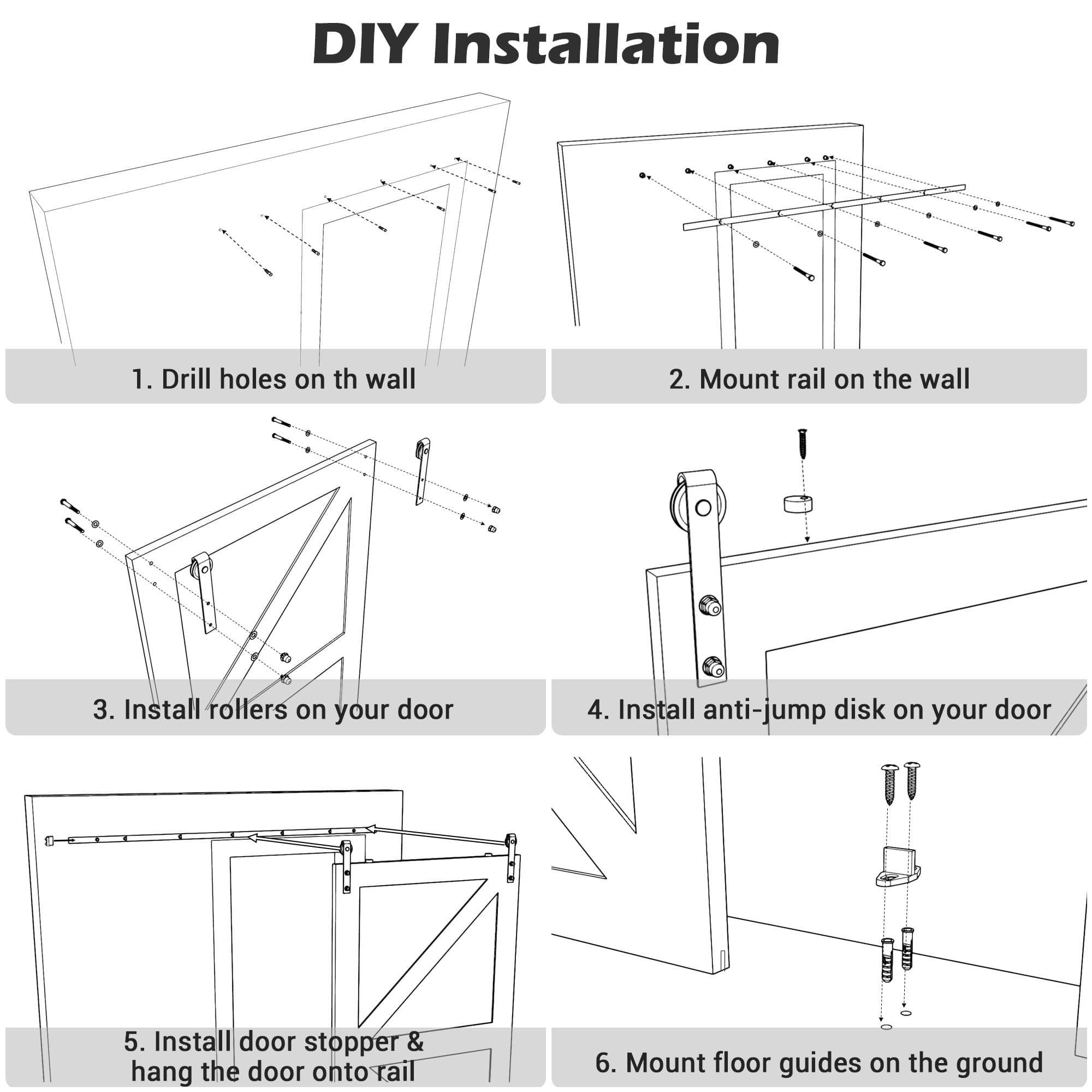 Yescom 06SDO017-200CM-06-LO Wood-Closet-Hardware - View #5