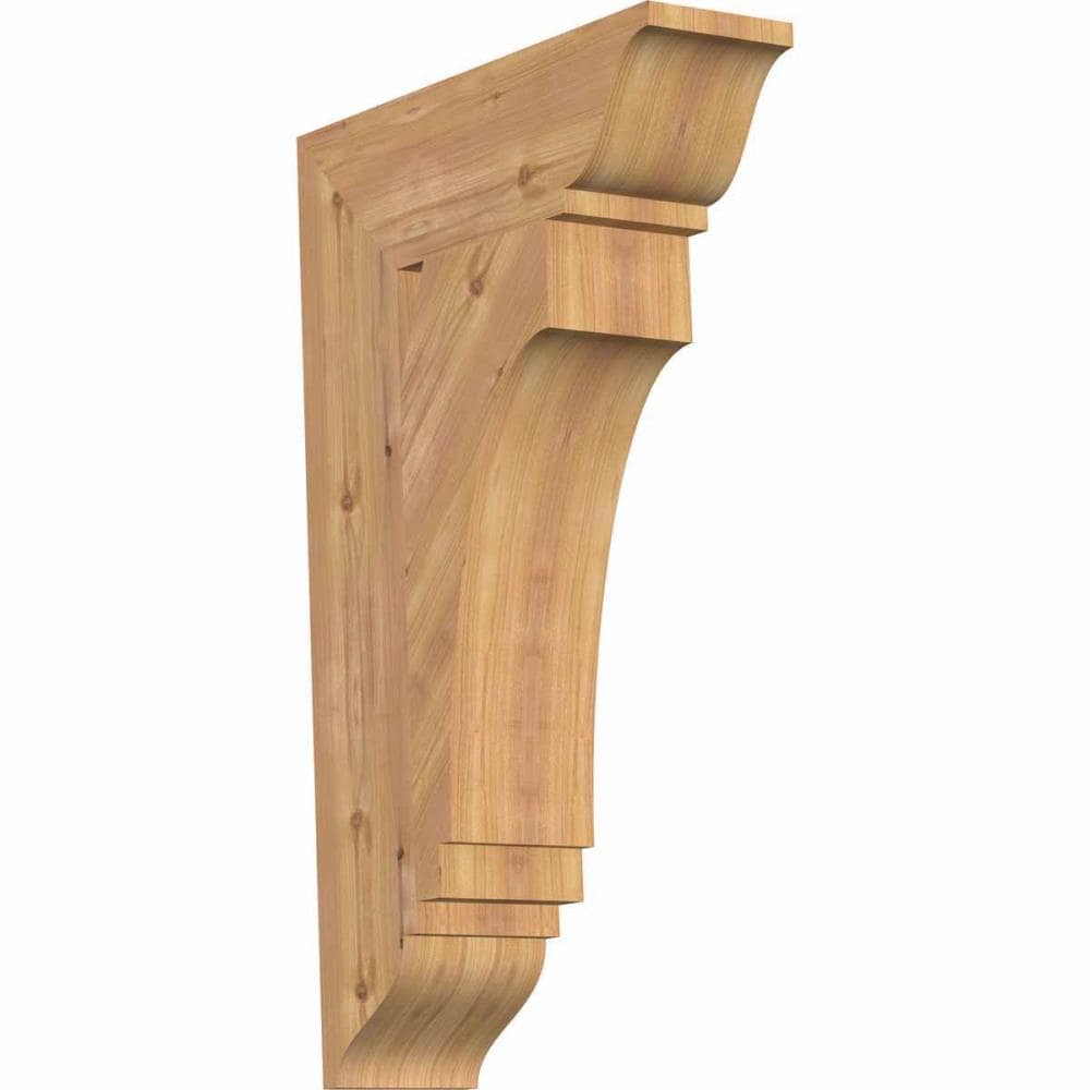 Ekena Millwork BKT06X20X32IMP01SWR Imperial traditional smooth 5-1/2-in x 20-in x 32-in Western red cedar Brown Wood Standard bracket