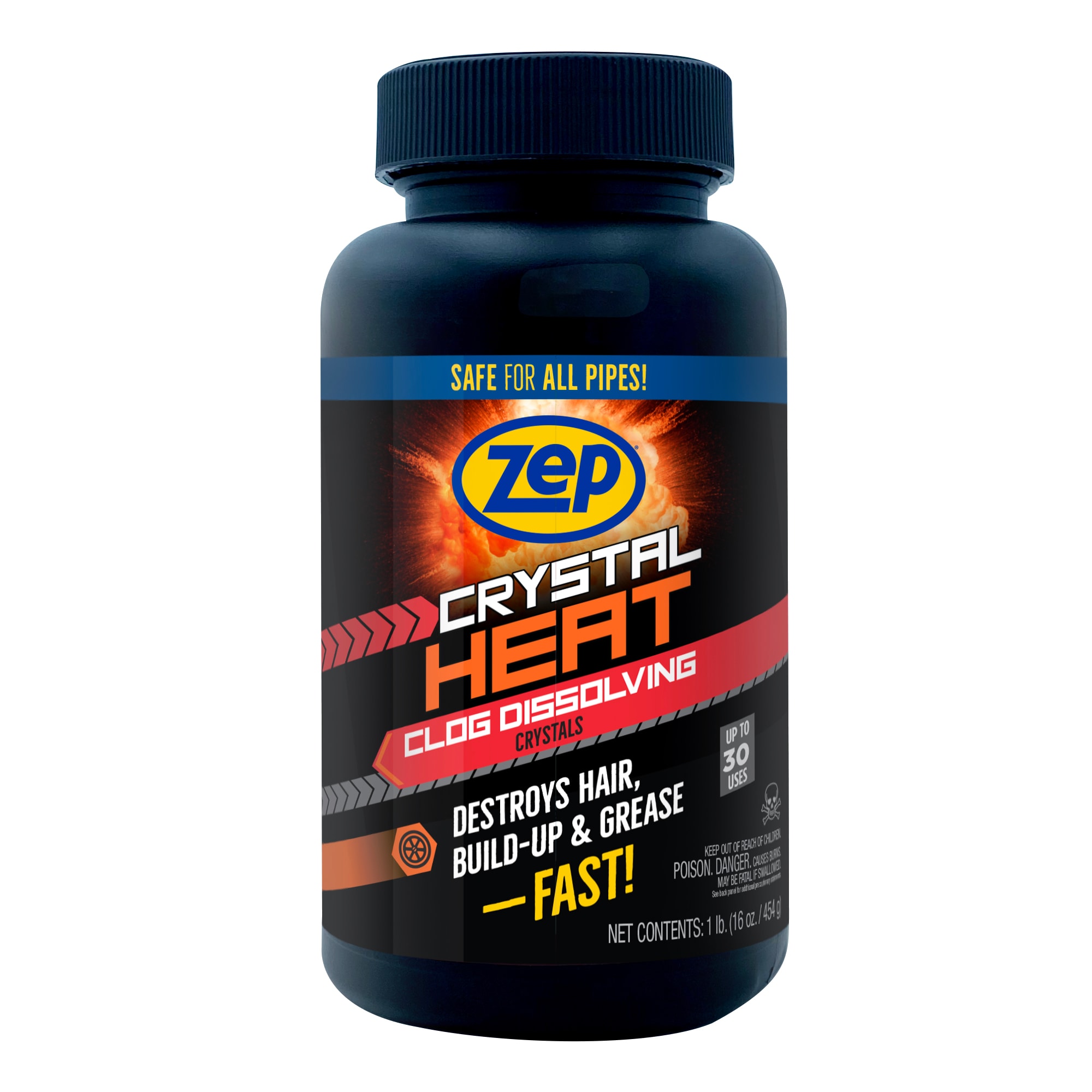 Zep ZUCRY16 Crystal Heat Clog Dissolver 6 -Pack 16 Ounce(s) Drain Cleaner Crystals
