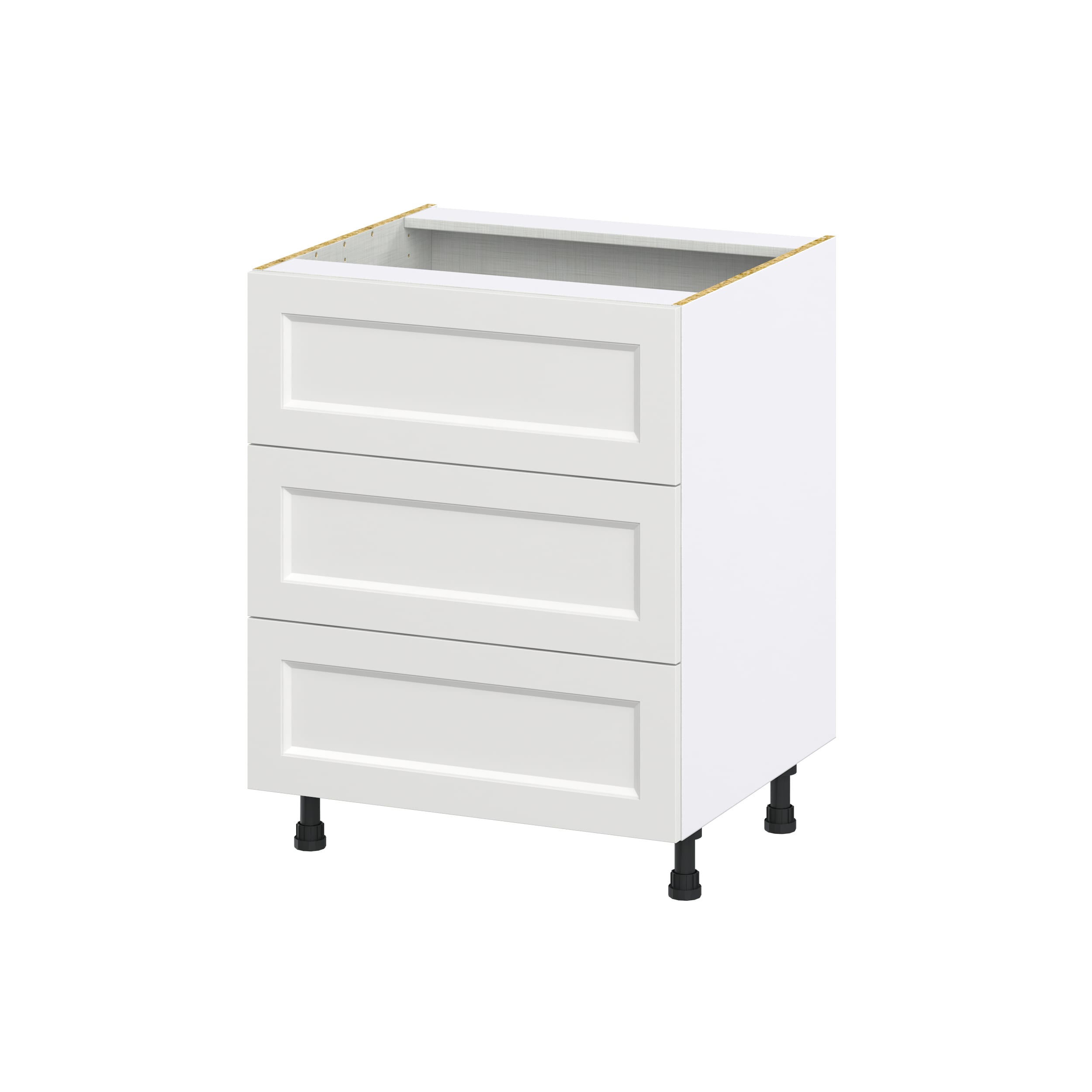 Hugo&Borg Riviera 27-in W x 34.5-in H x 24-in D Bright White 2-Drawers Base Fully Assembled Cabinet (Recessed Panel Shaker Style)