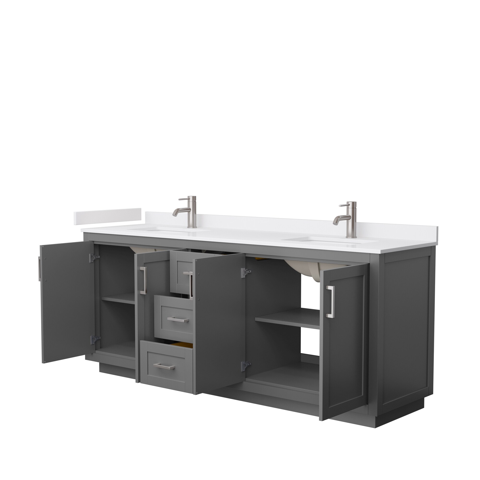 Wyndham Collection WCF292980DKGWCUNSMXX Bath-Vanity-Combo - View #2