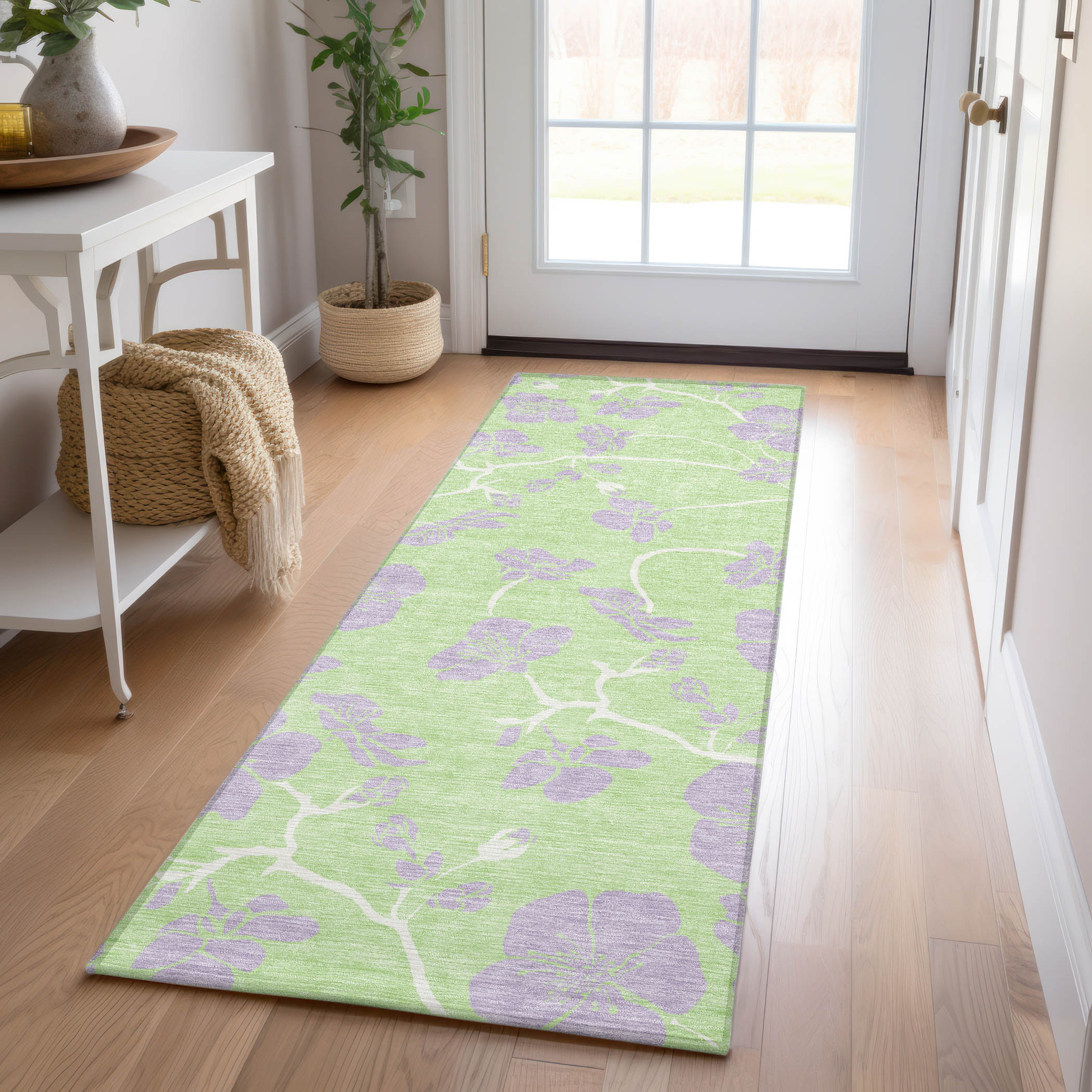 Addison Rugs ACN1034MZ2X8 Chantille ACN1034MZ 2 x 7 (ft) Polyester Mint Rectangular Indoor/Outdoor Geometric Machine washable Runner rug