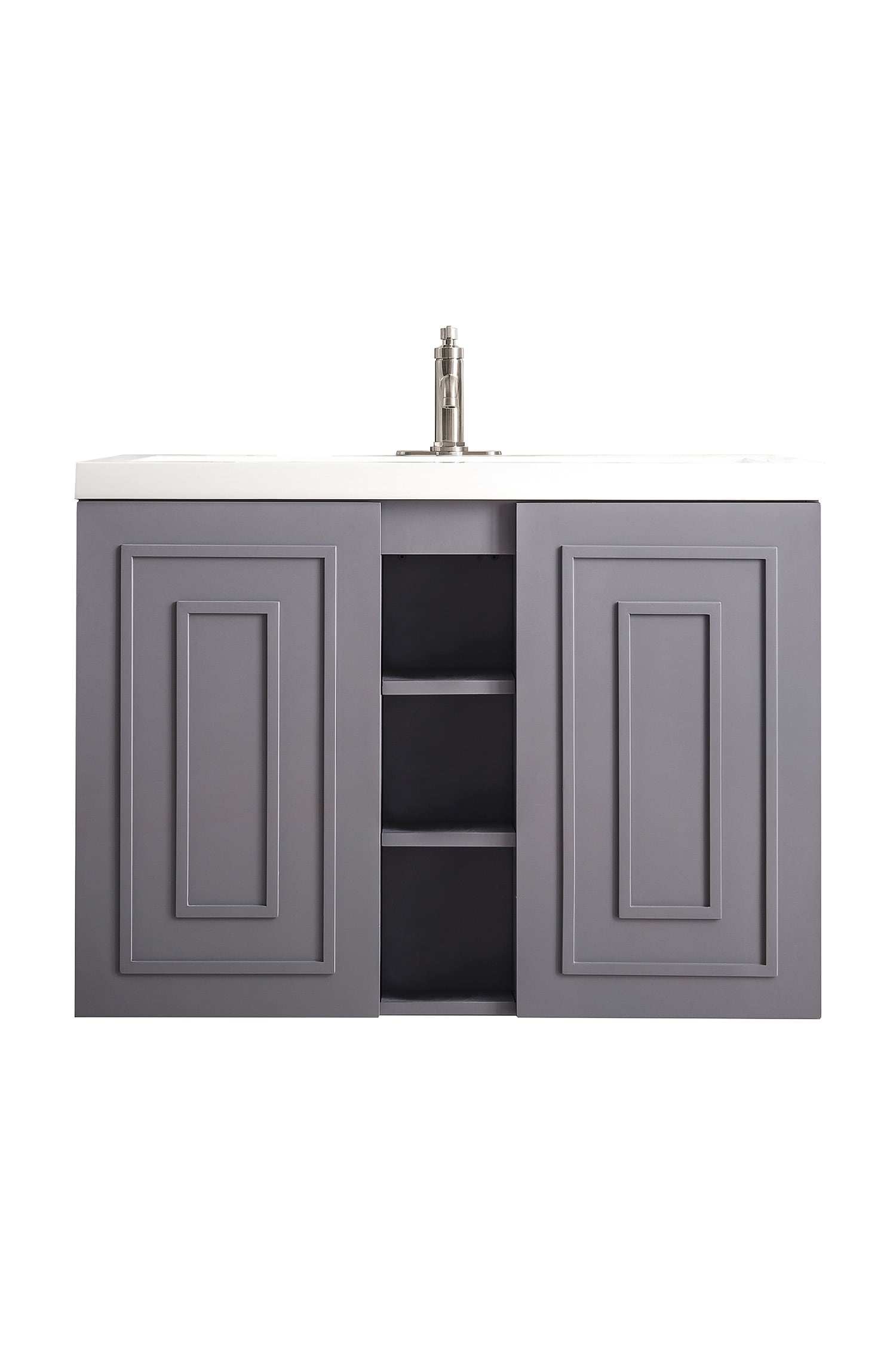 Cimmaron Raised Panel Style Frameless Recessed in wall solid wood bathroom  Medicine Storage Cabinet - 14 x 24