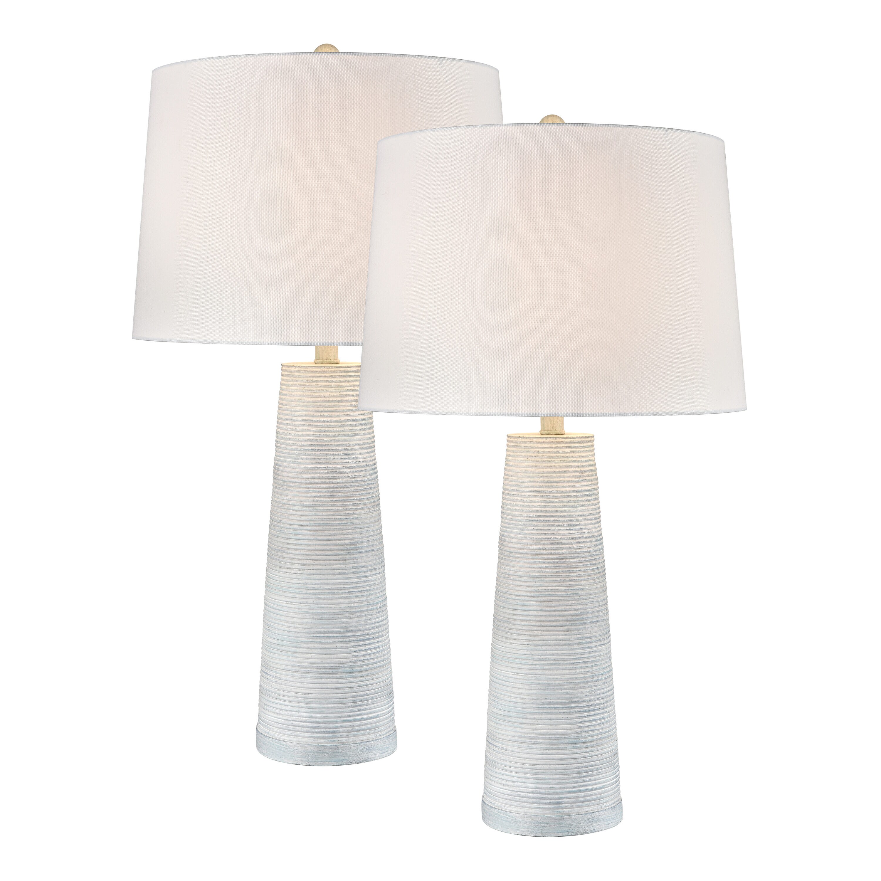 Fort 10-in Light Blue 3-way Table Lamp with Fabric Shade | - Westmore by ELK Lighting LW-202331301