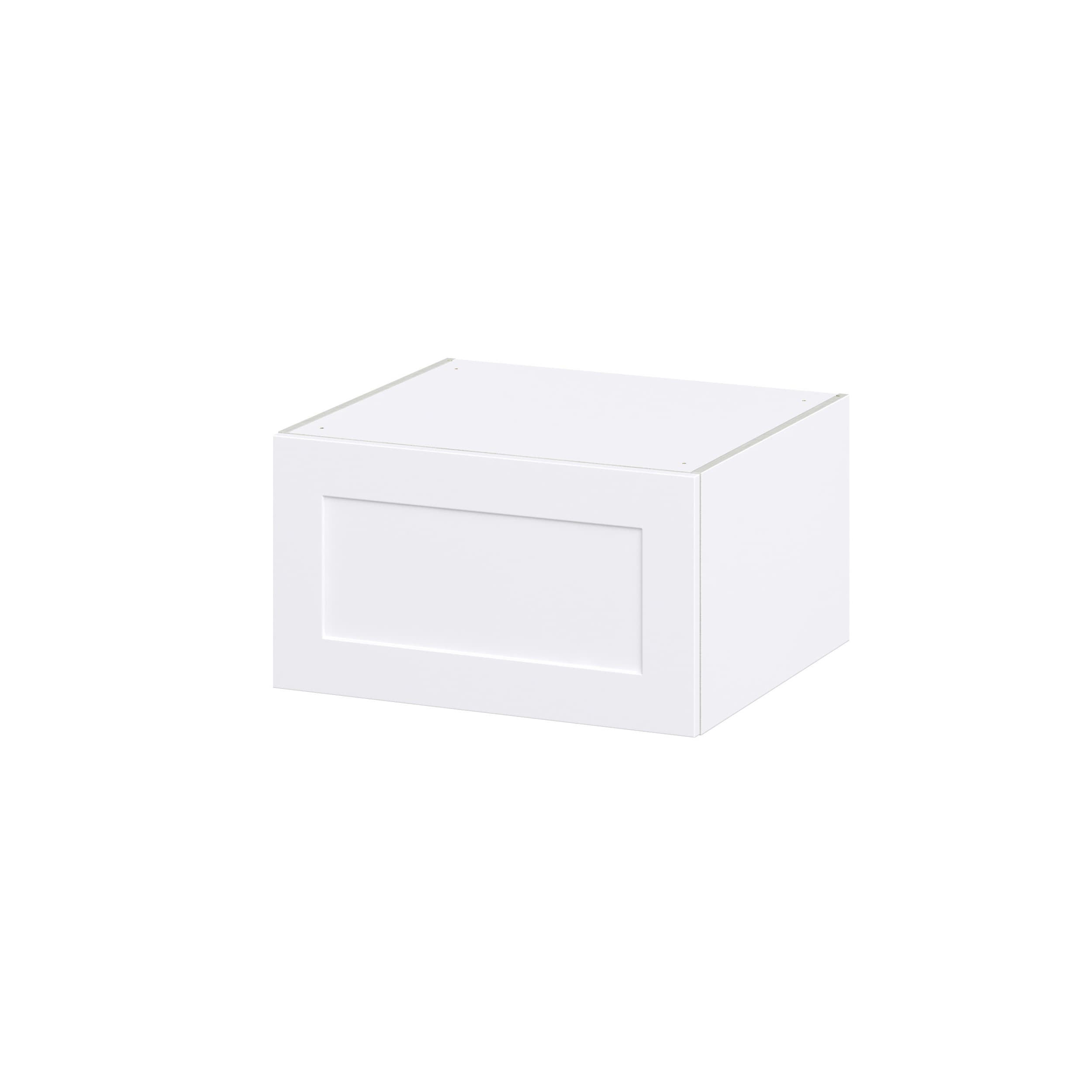 Hugo&Borg Jolie 27-in W x 10-in H x 24-in D Warm White Wall Fully Assembled Cabinet (Recessed Panel Shaker Door Style)