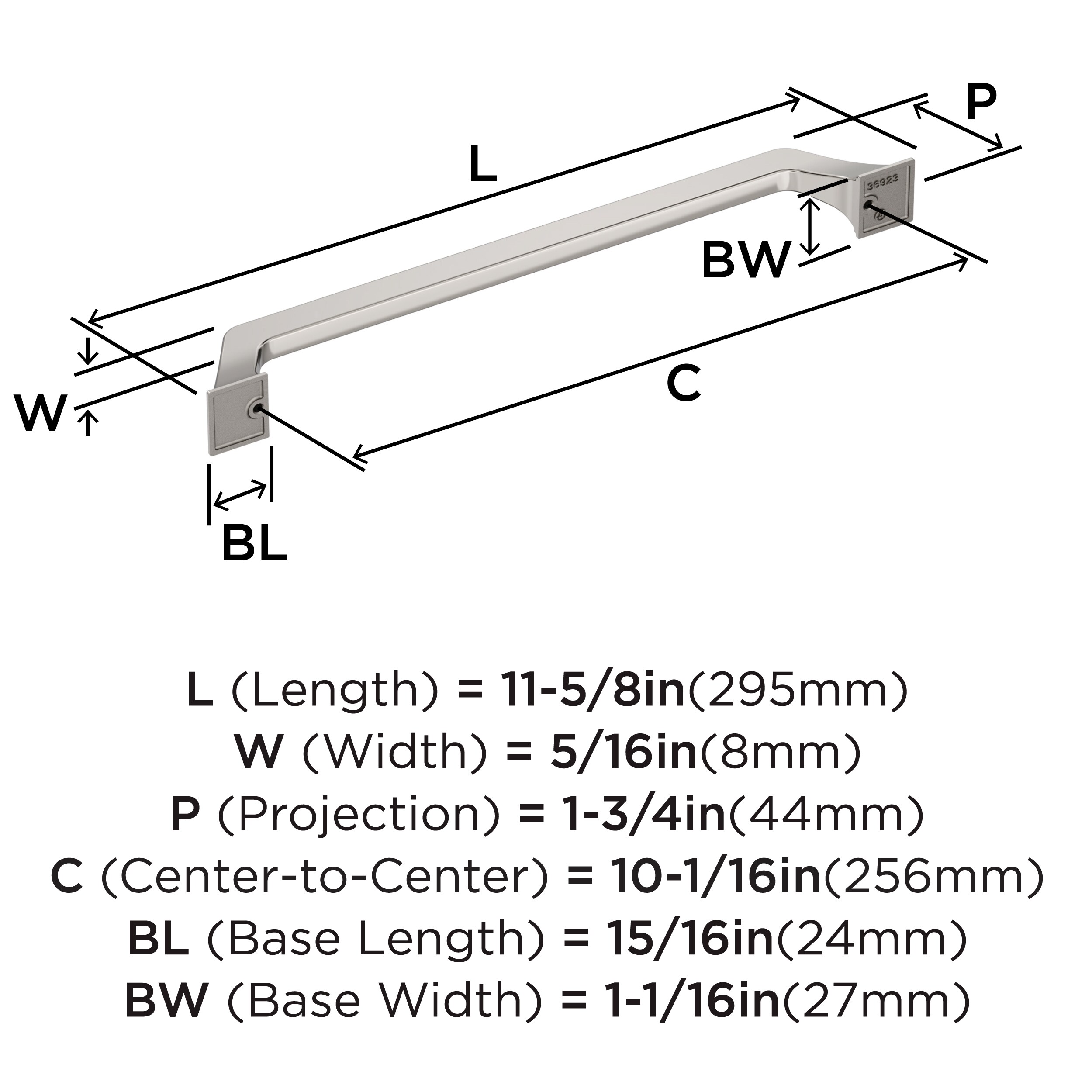 Amerock BP36923PN Cabinet-Pulls - View #4