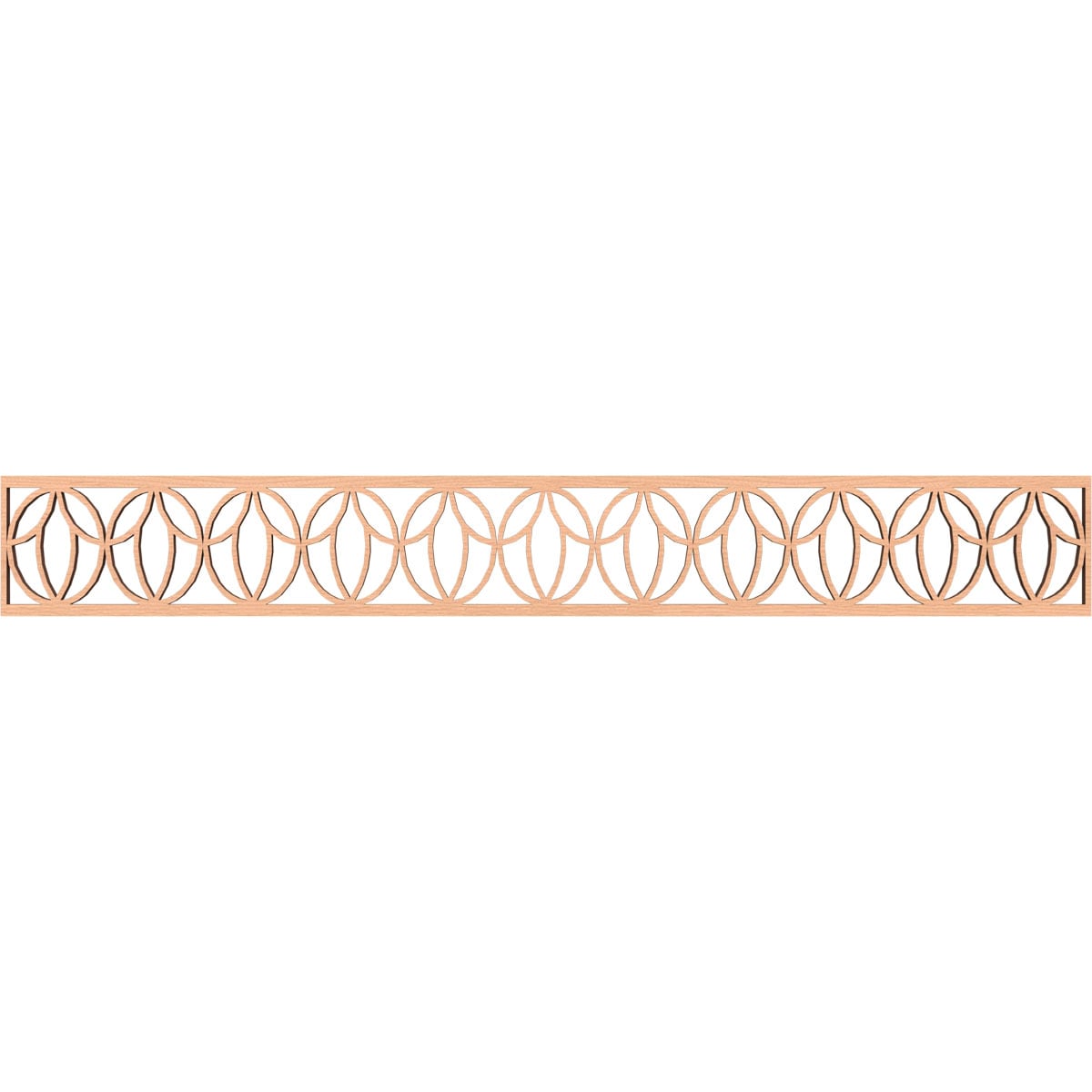 Ekena Millwork MLDB06X46SHOAL Shoshoni Fretwork Flat Trim 6-in x 3.86-ft Alder Brown Unfinished 2155829 Pierced Wall Panel Moulding