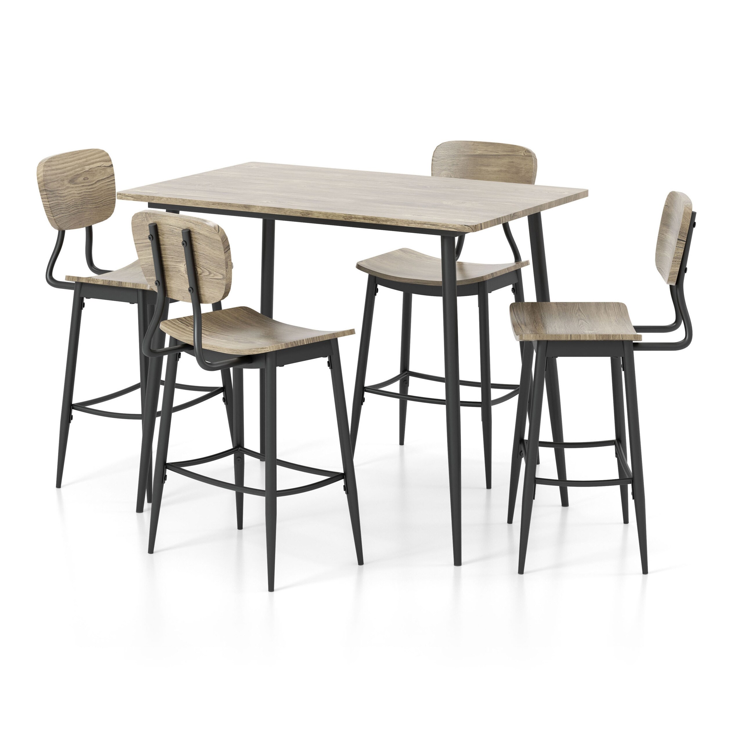 Furniture of America IDF-3839GY-PT-5PK Dining-Sets - View #4