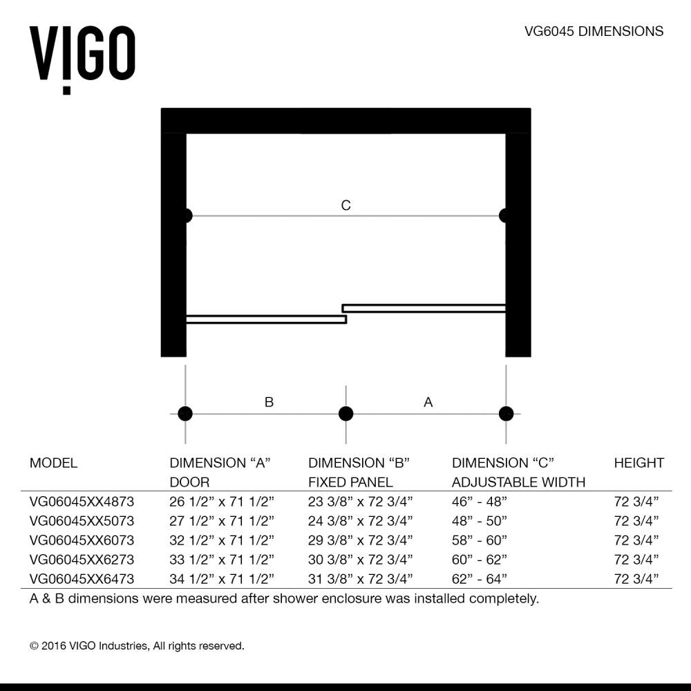 VIGO VG6045CHCL4873 Shower-Doors - View #6