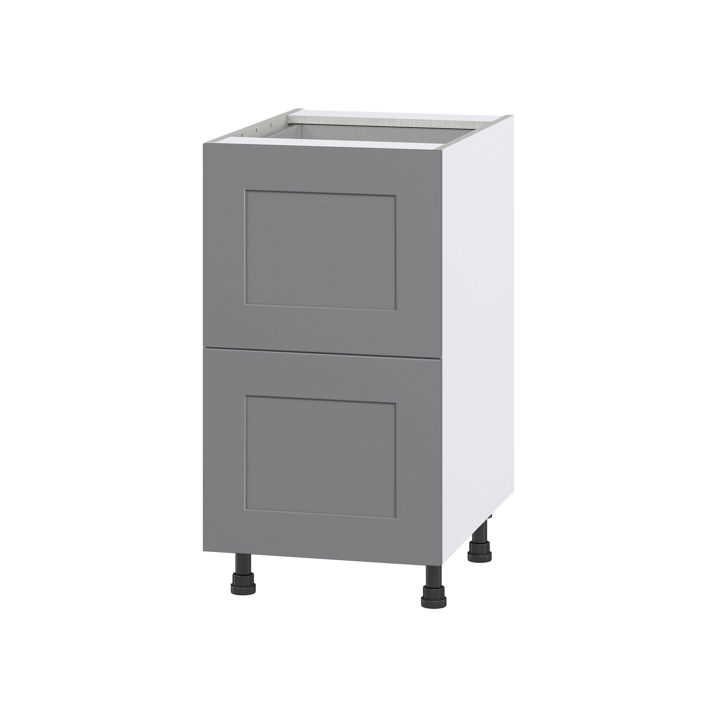 Hugo&Borg DSB2D18I1-BM Beaumont 18-in W x 34.5-in H x 24-in D Slate Gray 2 -Drawers Drawer Base Fully assembled Cabinet Shaker)