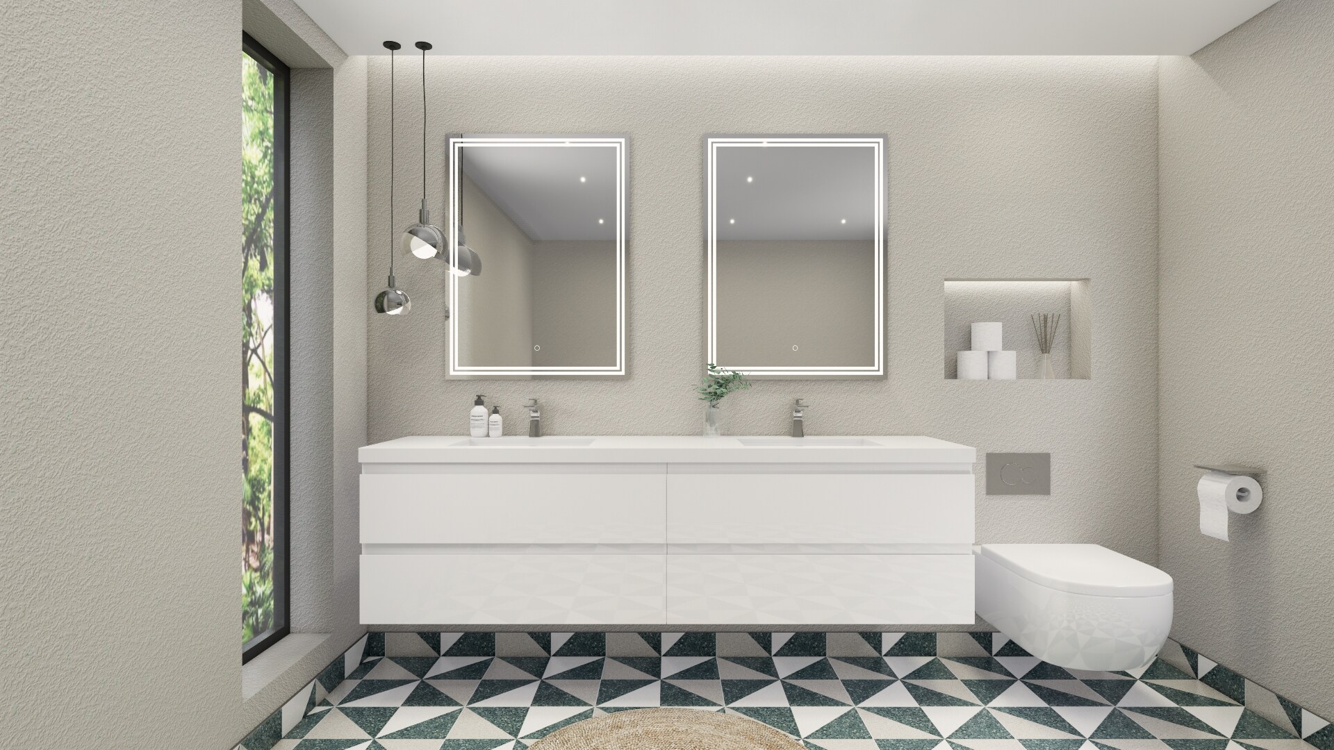 Moreno Bath MOB84-GW Bath-Vanity-Combo - View #5