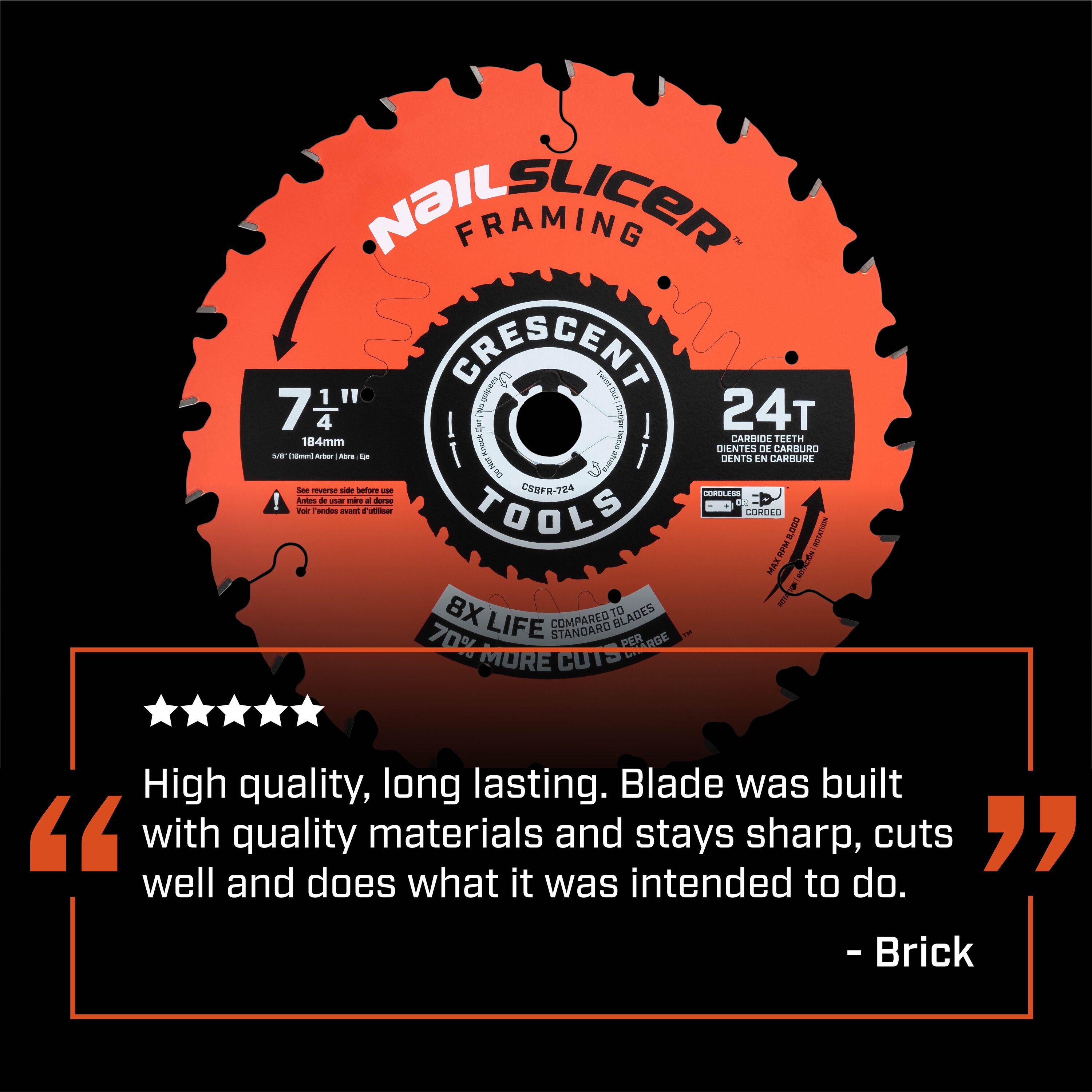 Crescent CSBFR-724 Circular-Saw-Blades - View #9