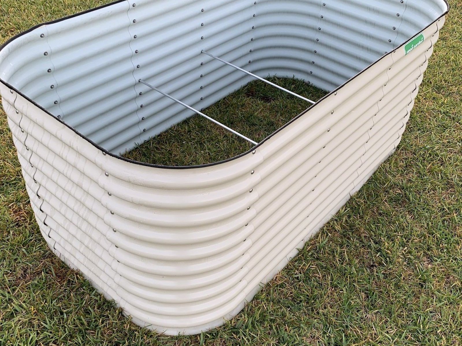 Pearl White 32" Tall Modular Metal Raised Garden Bed