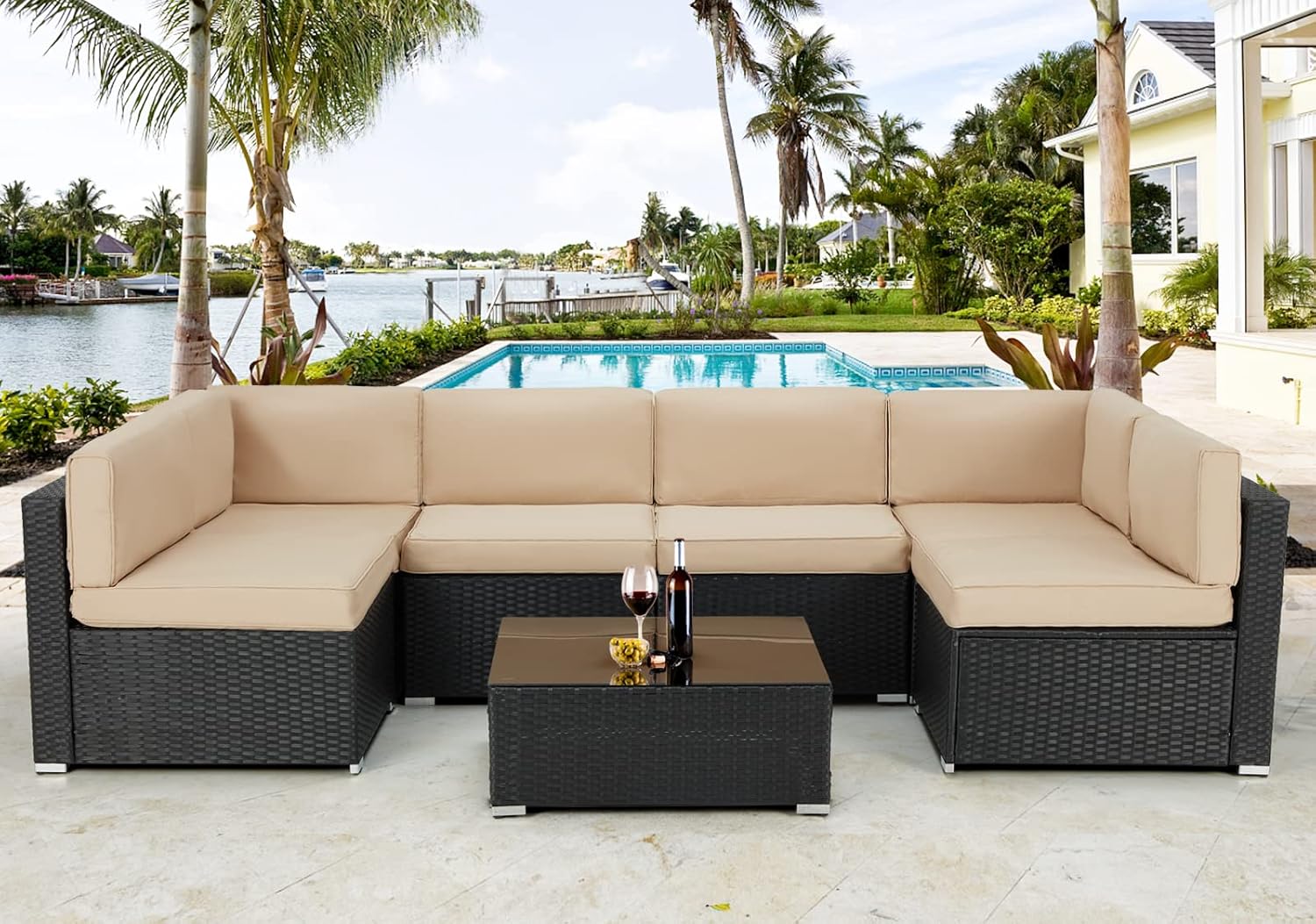 AECOJOY 16002BKBG-LS02 Patio-Sofas-Daybeds - View #2