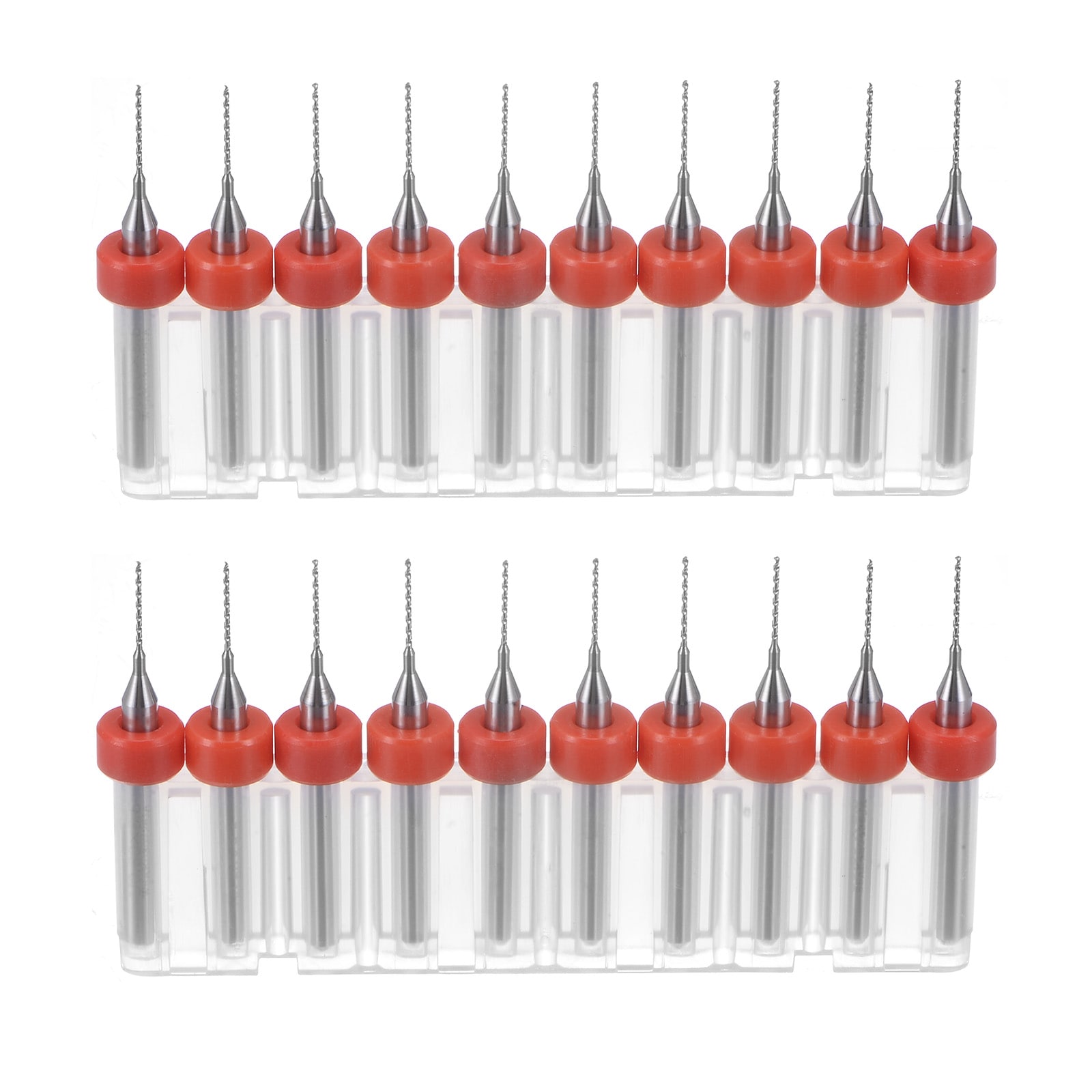 Unique Bargains PCB Drill Bits 0.6mm Tungsten Carbide Rotary Tool Jewelry CNC Engraving Print Circuit Board Micro Drill Bits 1/8 Inch Shank 2 Set (20pcs)