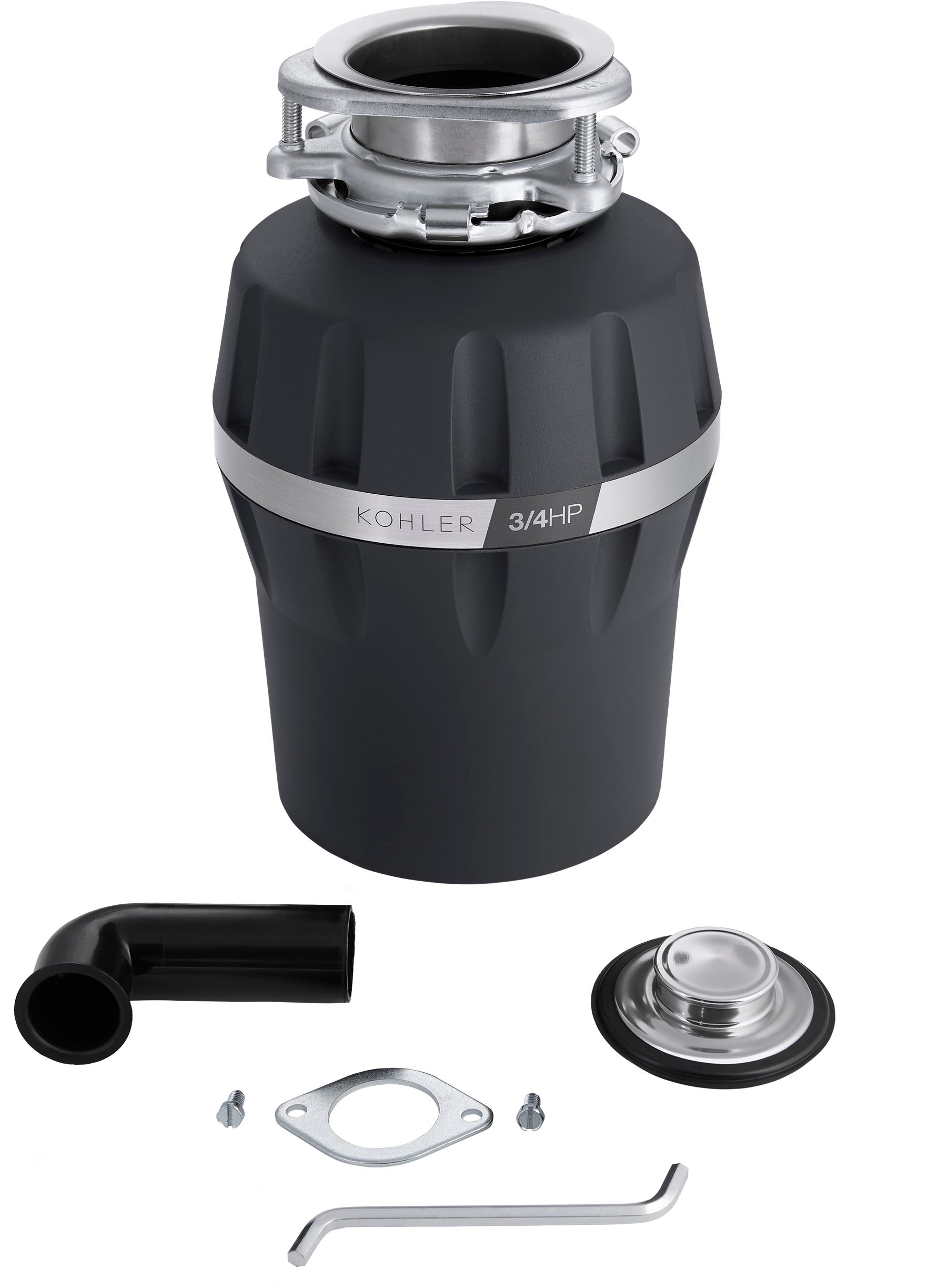 KOHLER Reckon Non-corded 3/4-HP Continuous Feed Noise Insulation Garbage  Disposal in the Garbage Disposals department at