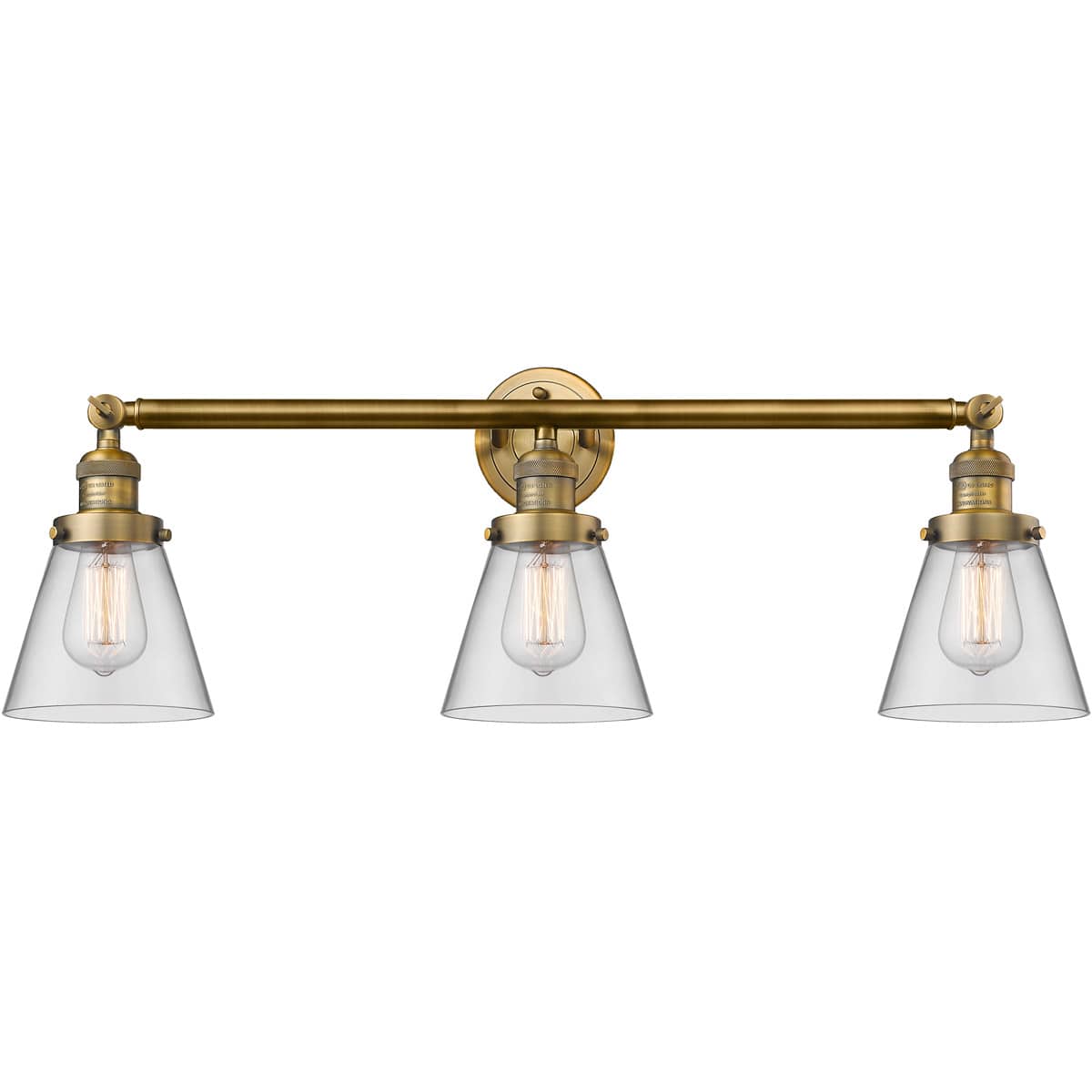 Innovations Lighting -  205-BB-G62 Franklin Restoration Small Cone Bathroom Vanity Light Brushed ...
