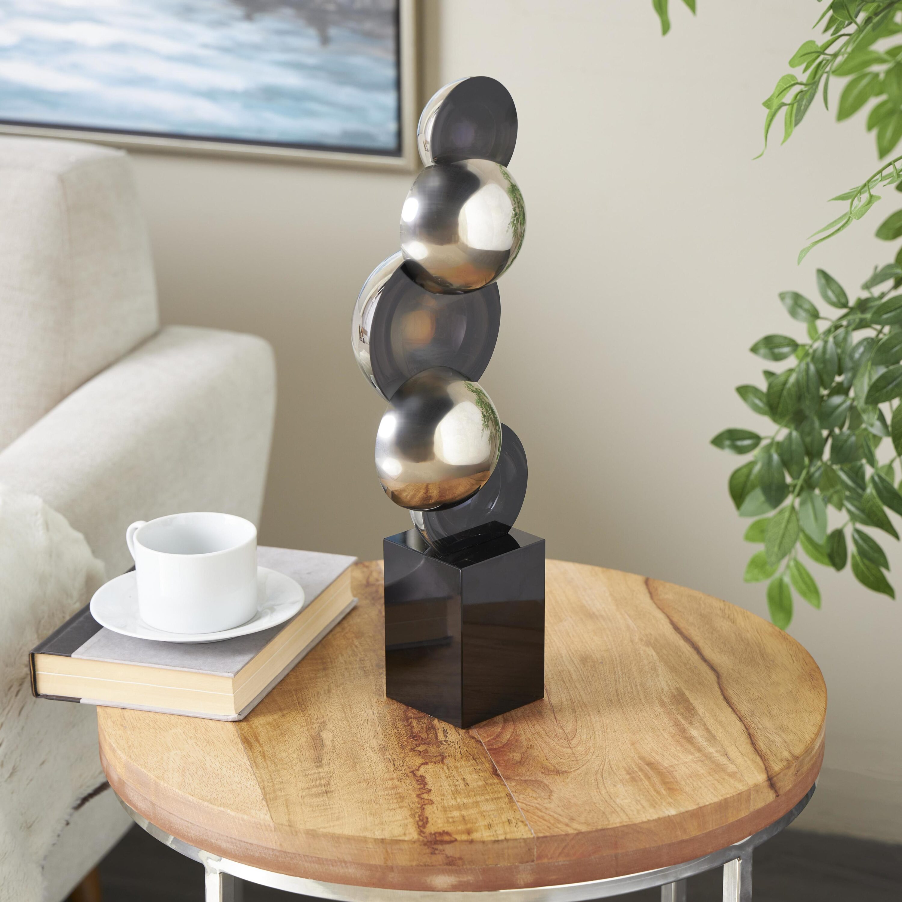 Grayson Lane 823189 Black Glass Modern Sculpture