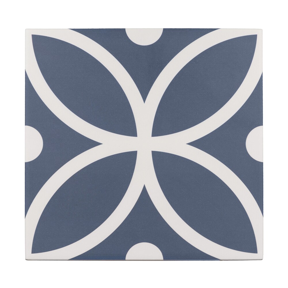 The Tile Life Circa Bergen Azul 8-in x 8-in Matte Porcelain Floor and Wall Tile ( 10.76-sq ft Carton ) #TRIVO0808BA
