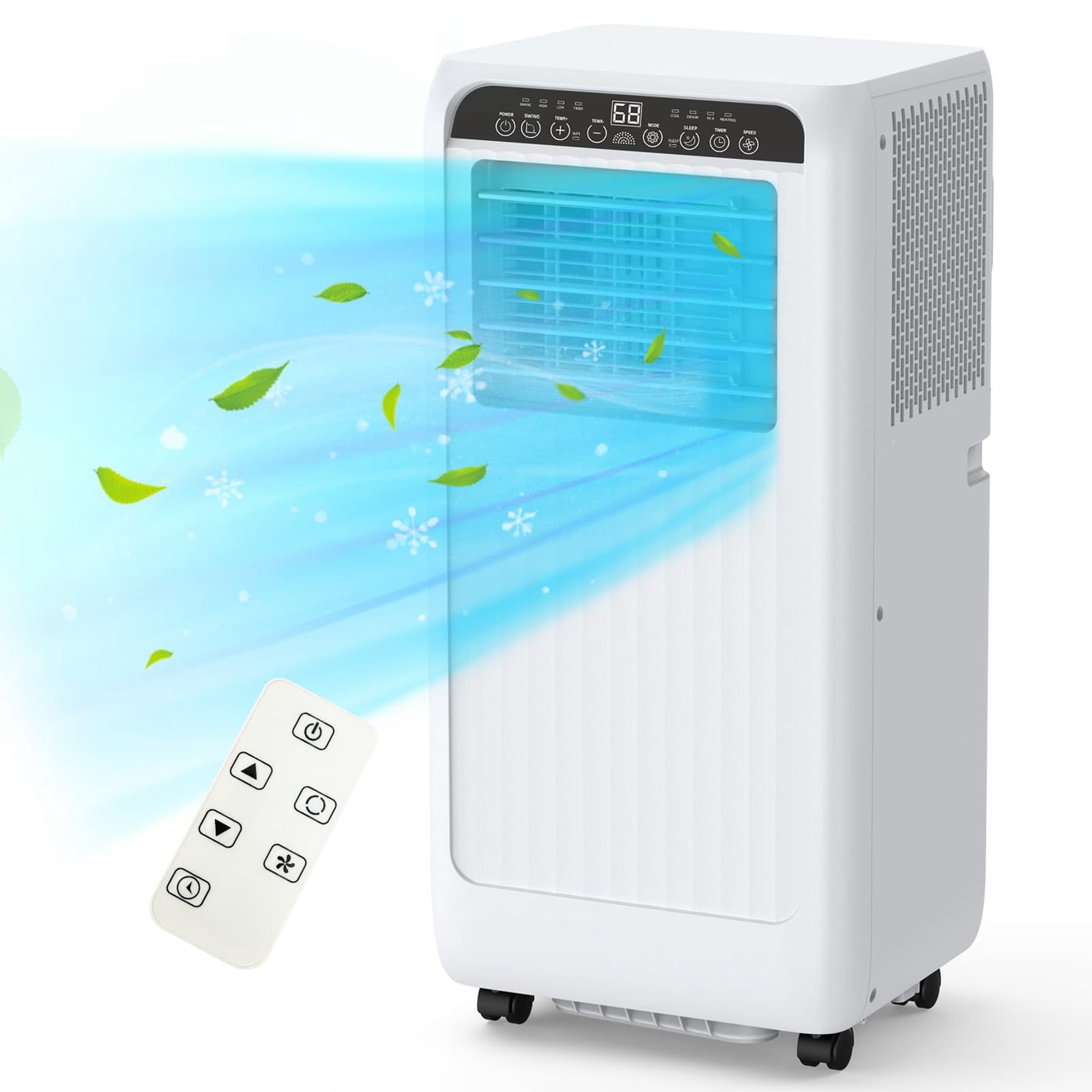 WhizMax LSTY00PHO-10G432QL 5000 BTU DOE 115 Voltage Portable Air Conditioner with Remote Control Included Cools 350 Sq. Ft.