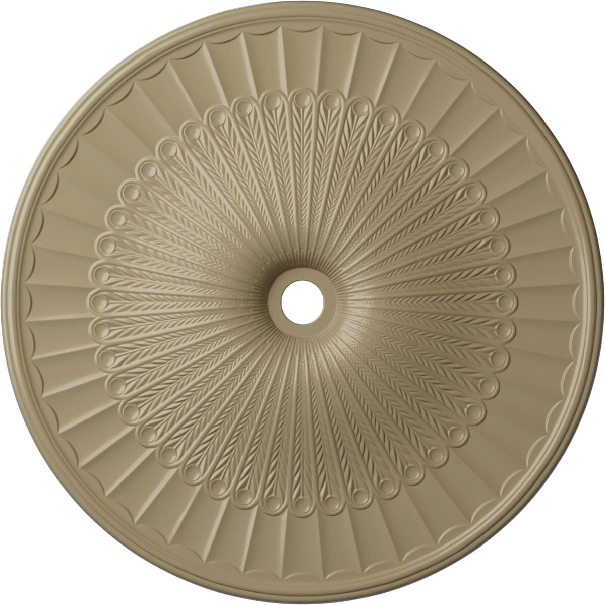 Ekena Millwork CM51GLGDF Galveston 51-in W x 51-in L Painted Gobi Desert Polyurethane Whole Ceiling Medallion