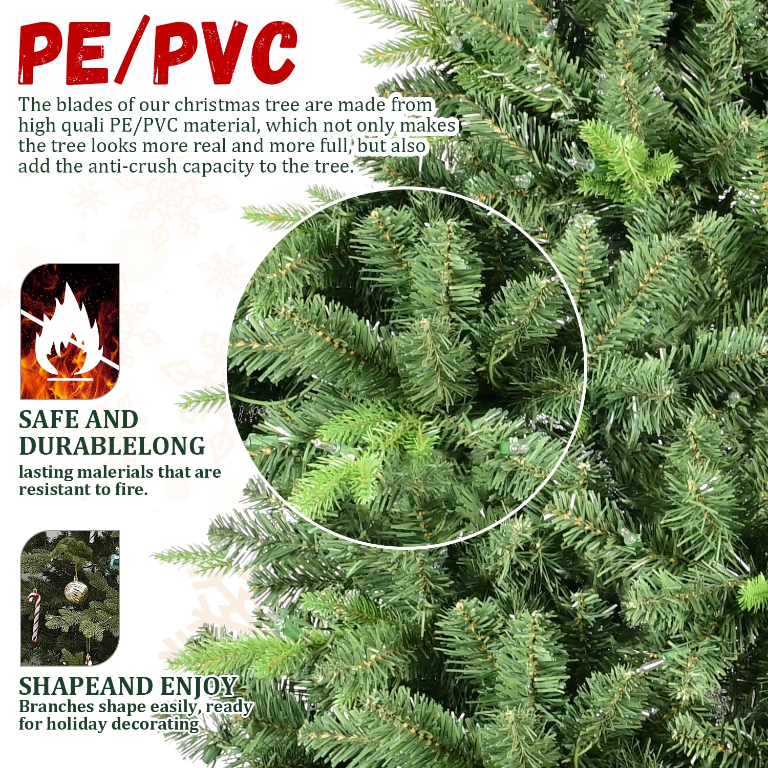 WELLFOR CM-HGY-23487US Artificial-Christmas-Trees - View #9